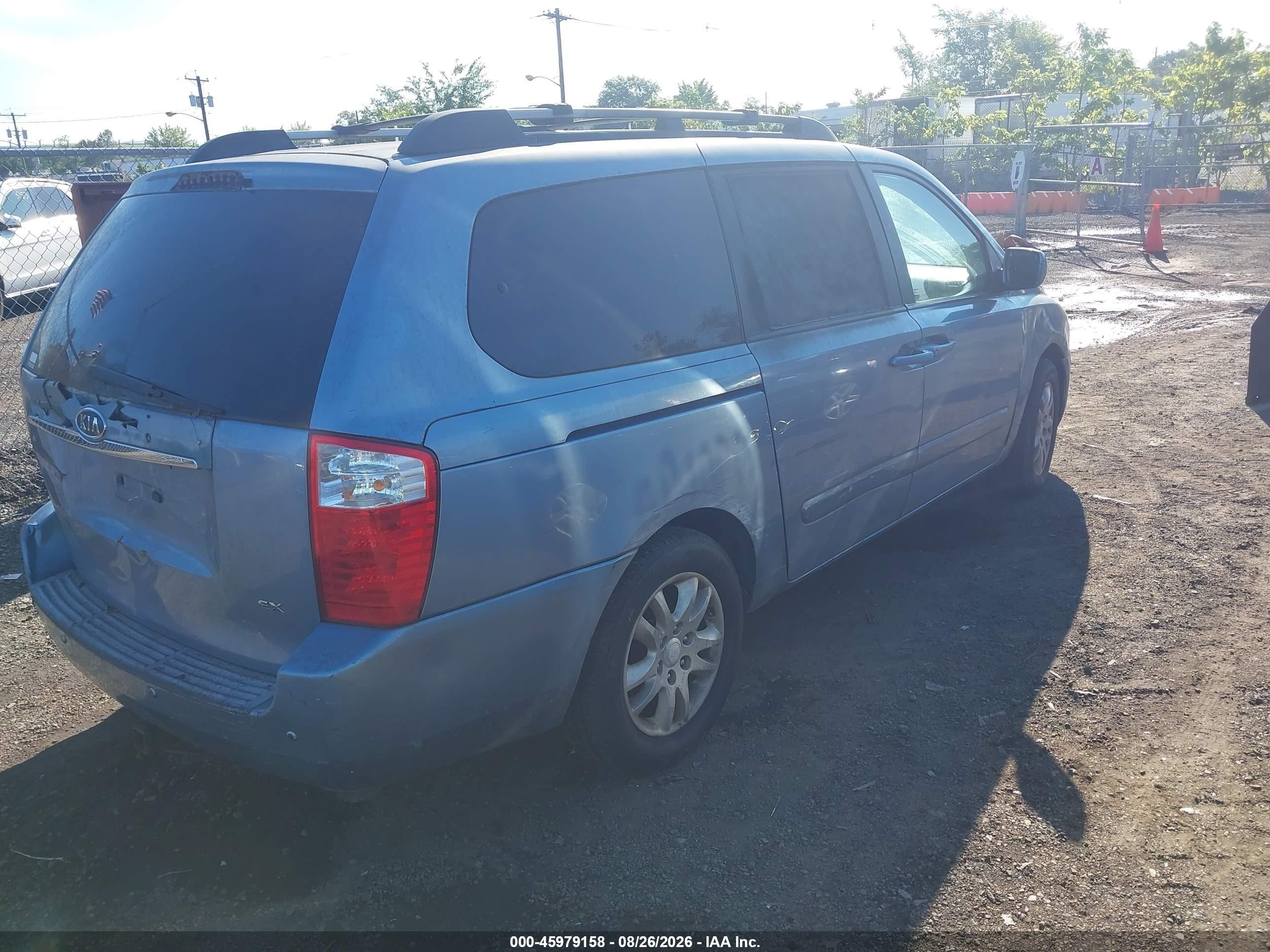 2006 Kia Sedona Ex/lx Light Blue vin: KNDMB233366035702