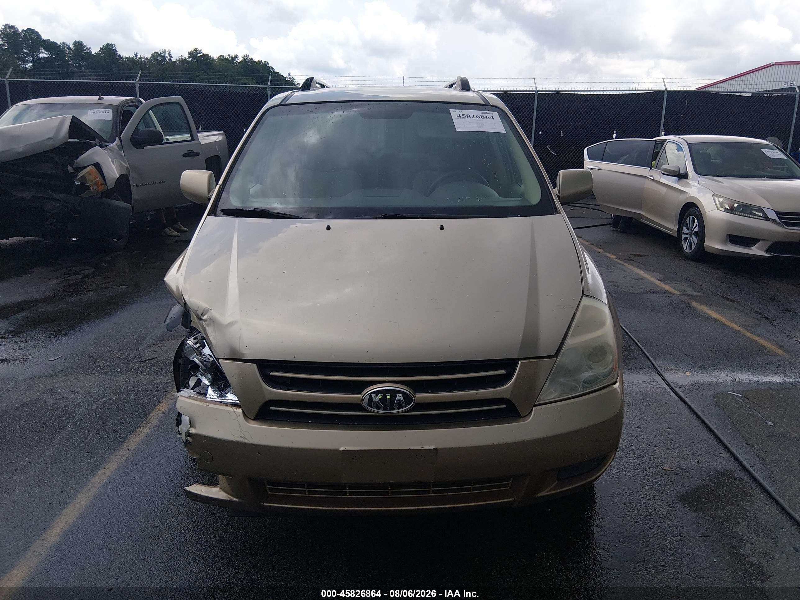 2007 Kia Sedona Lx Champagne vin: KNDMB233376104728