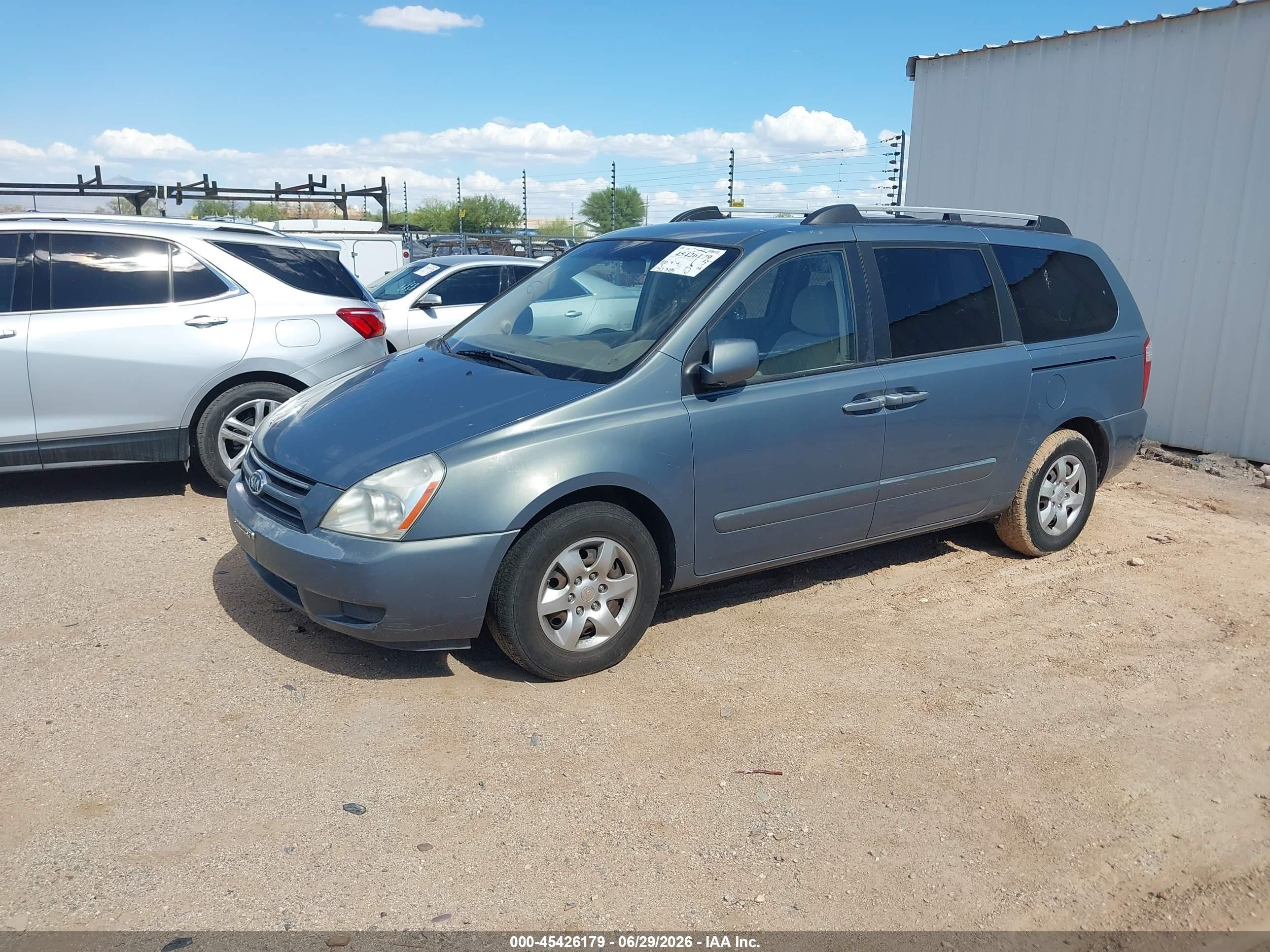 2007 Kia Sedona Lx Light Blue vin: KNDMB233376162127