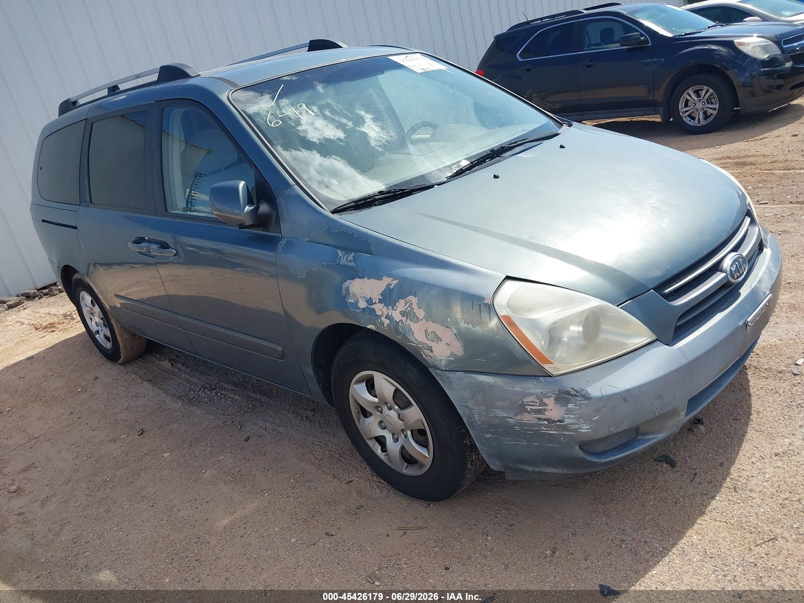 2007 Kia Sedona Lx Light Blue vin: KNDMB233376162127