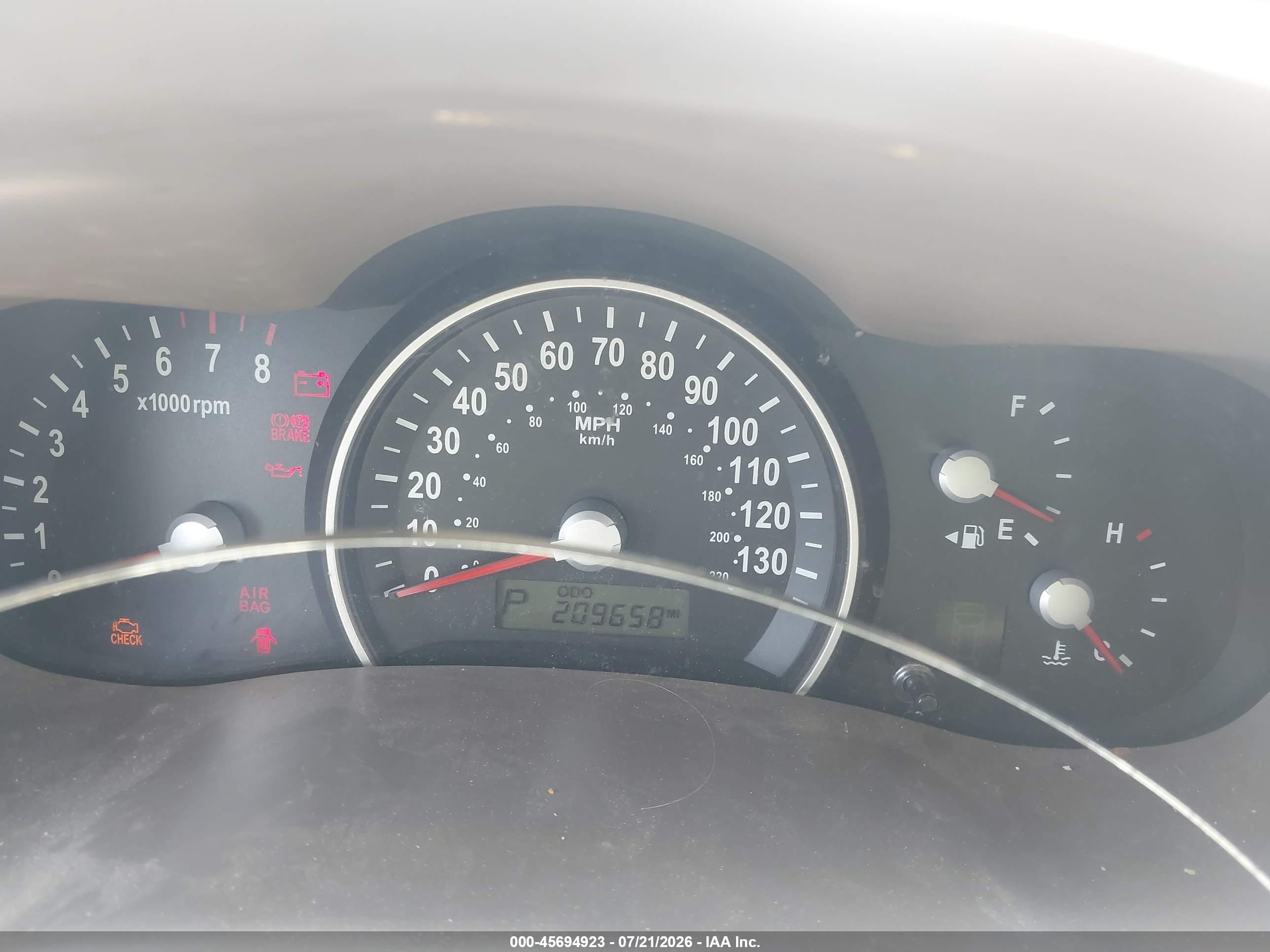 2007 Kia Sedona Lx Black vin: KNDMB233376190297