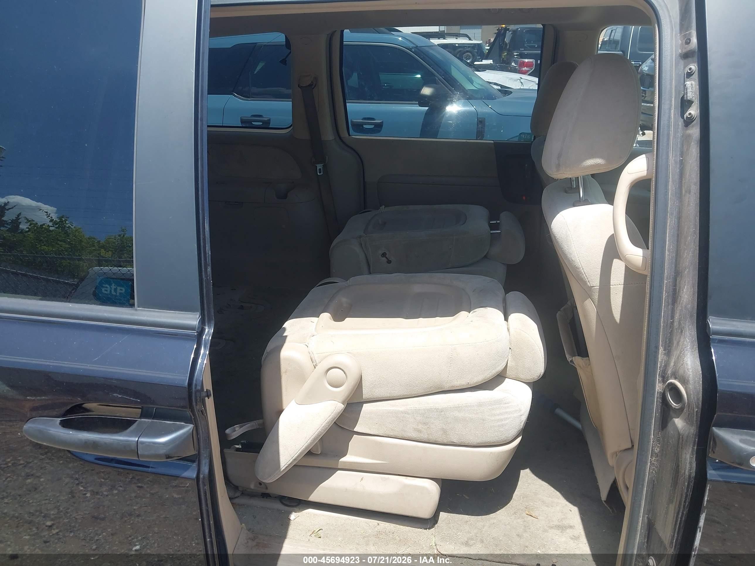 2007 Kia Sedona Lx Black vin: KNDMB233376190297