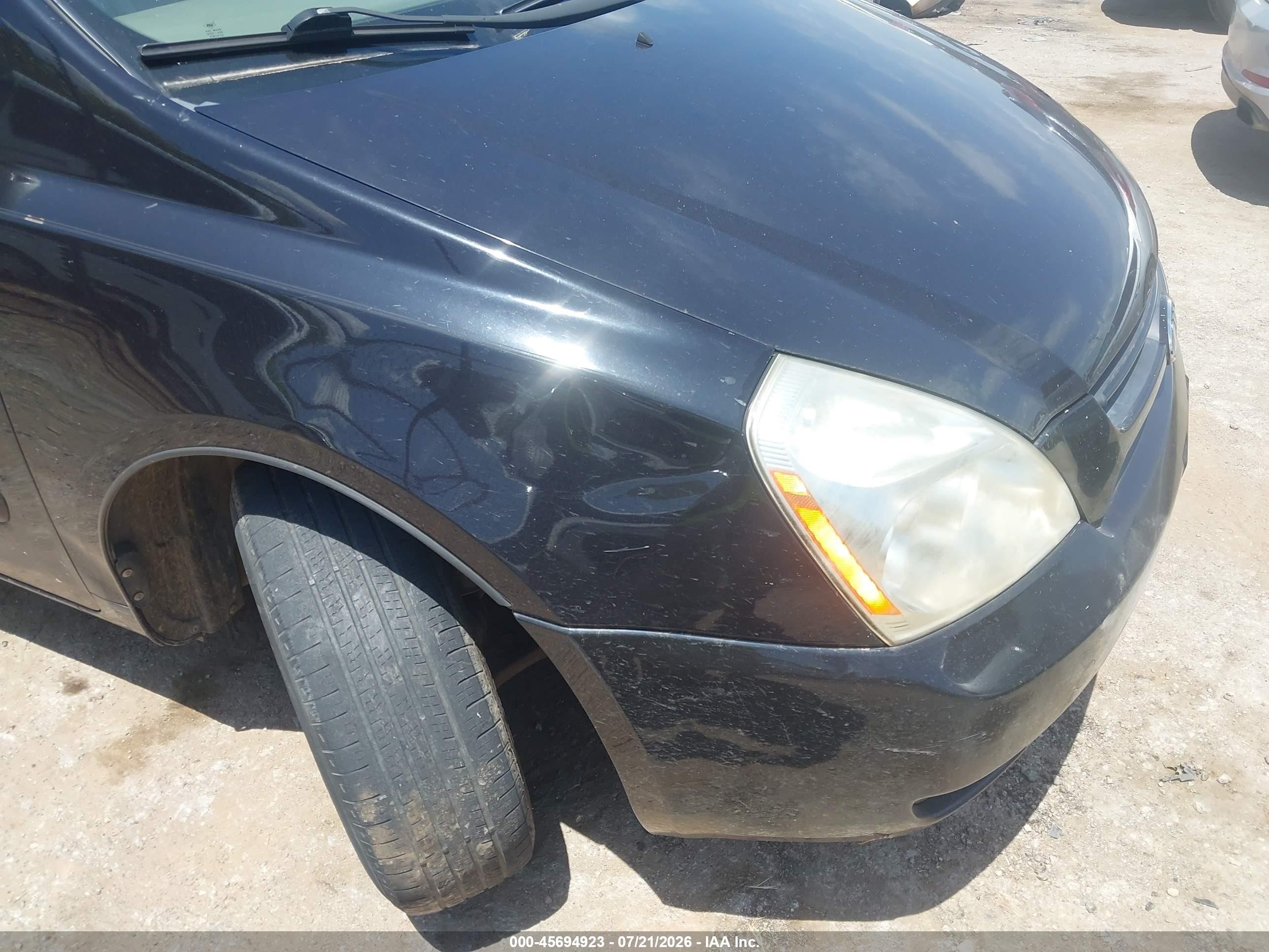 2007 Kia Sedona Lx Black vin: KNDMB233376190297