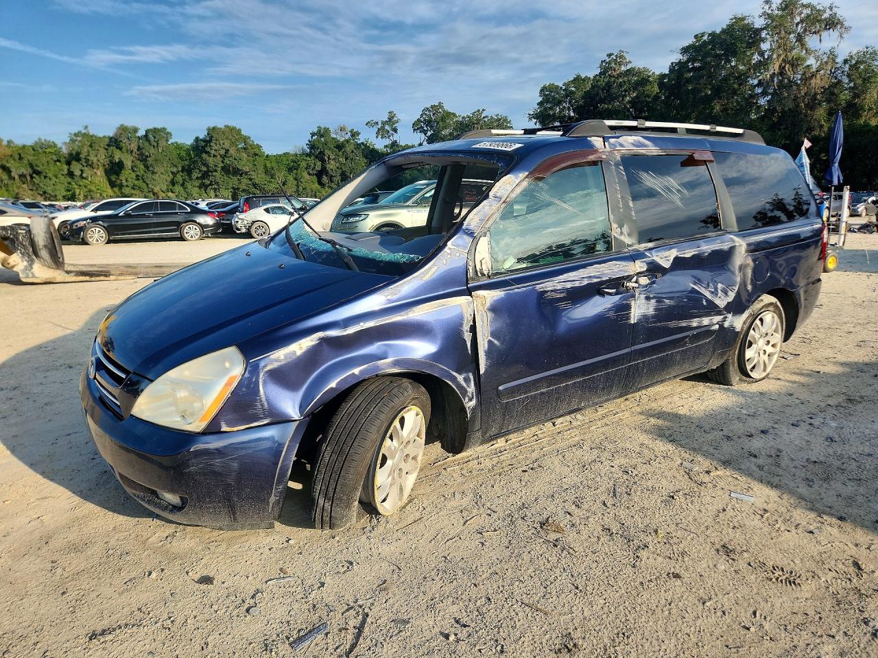 2008 Kia Sedona Lx Blue vin: KNDMB233386214745