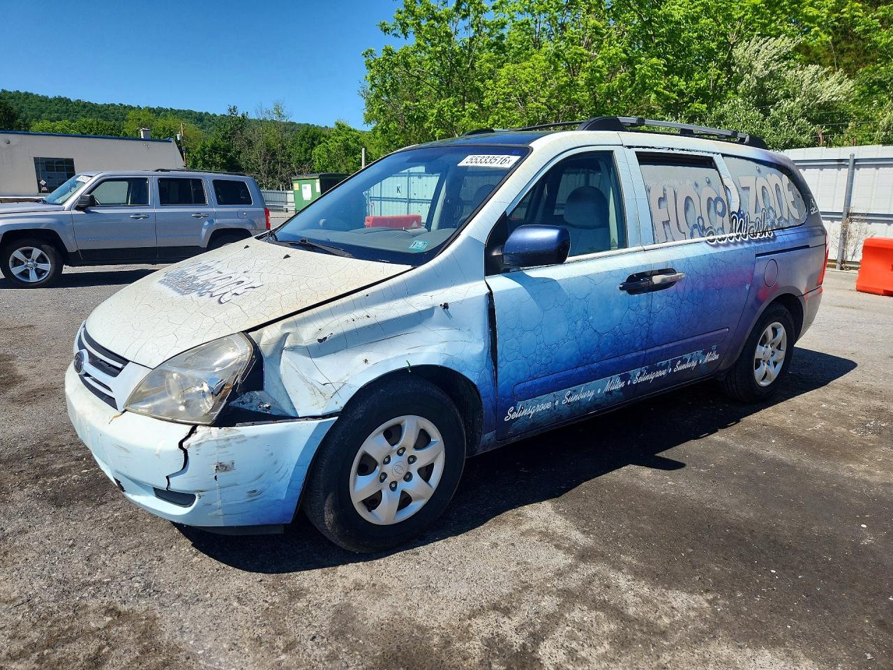 2008 Kia Sedona Lx Blue vin: KNDMB233386239306