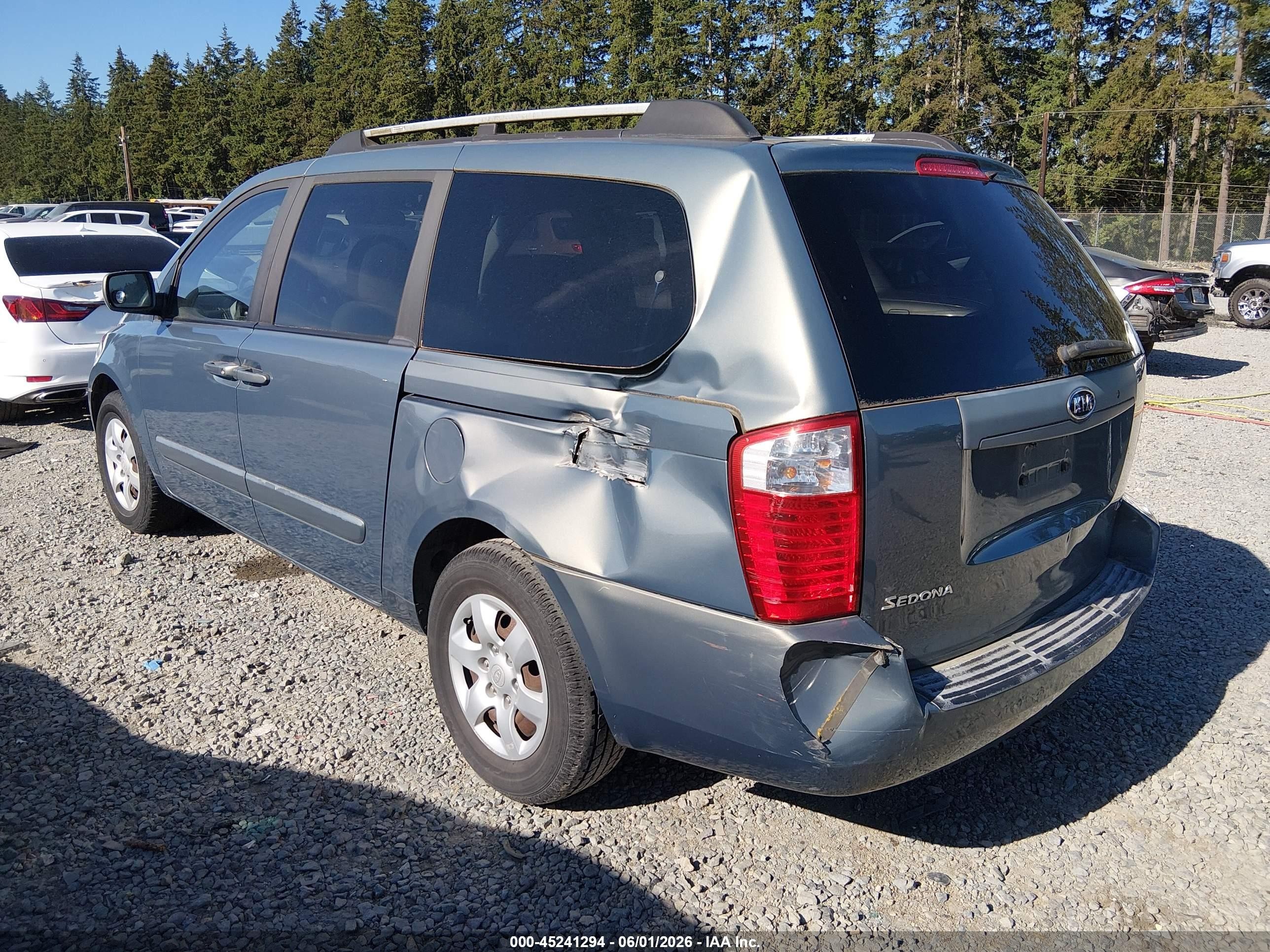 2007 Kia Sedona Lx Blue vin: KNDMB233476109341