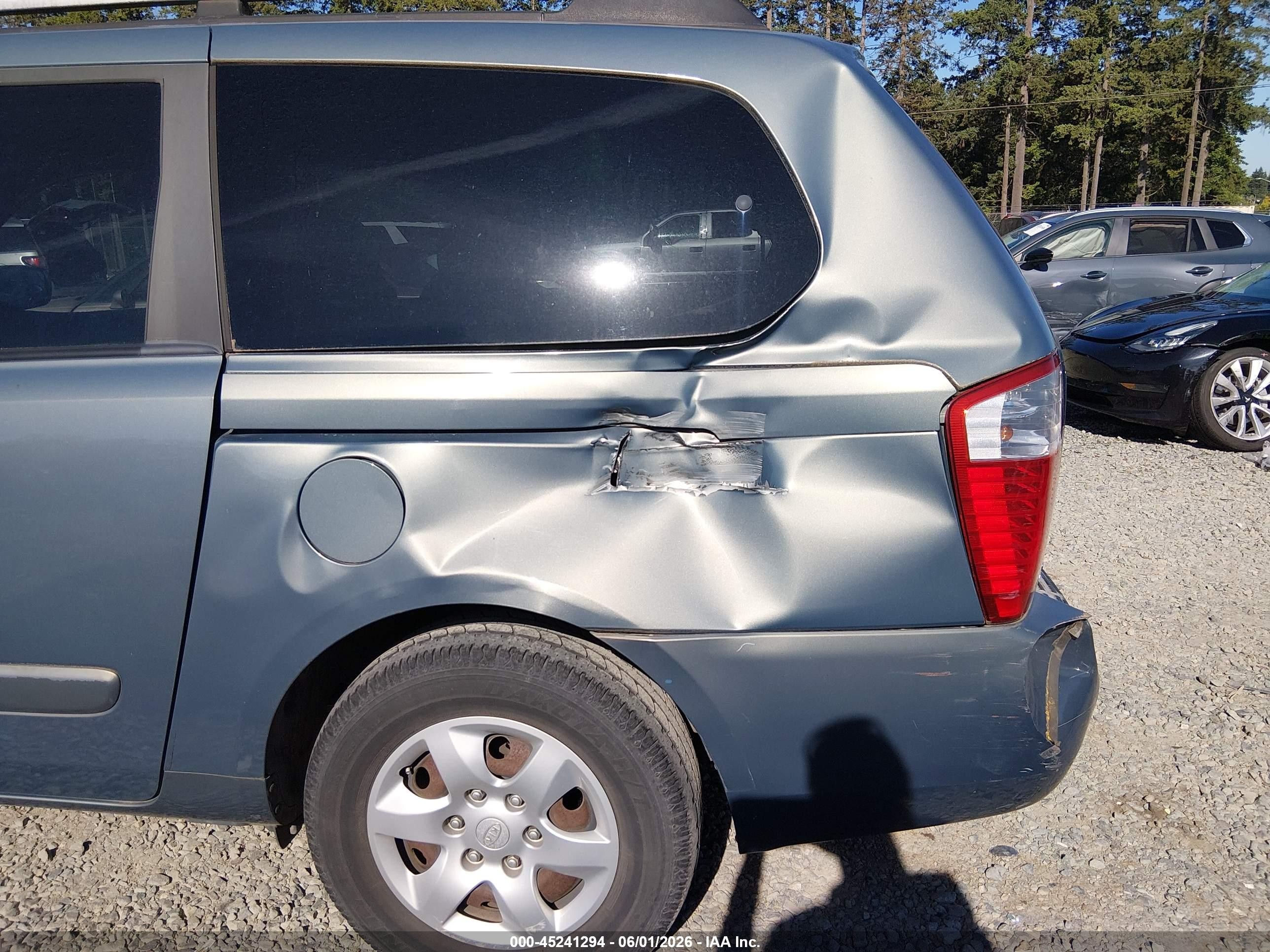2007 Kia Sedona Lx Blue vin: KNDMB233476109341