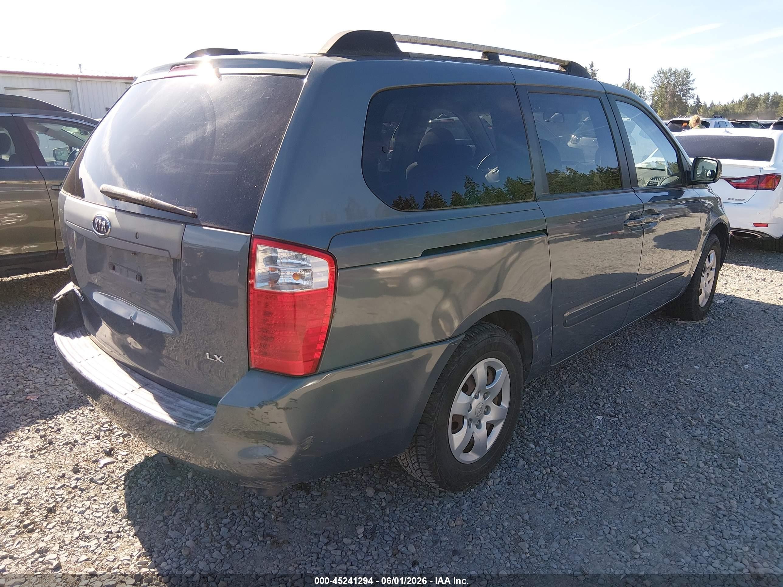 2007 Kia Sedona Lx Blue vin: KNDMB233476109341