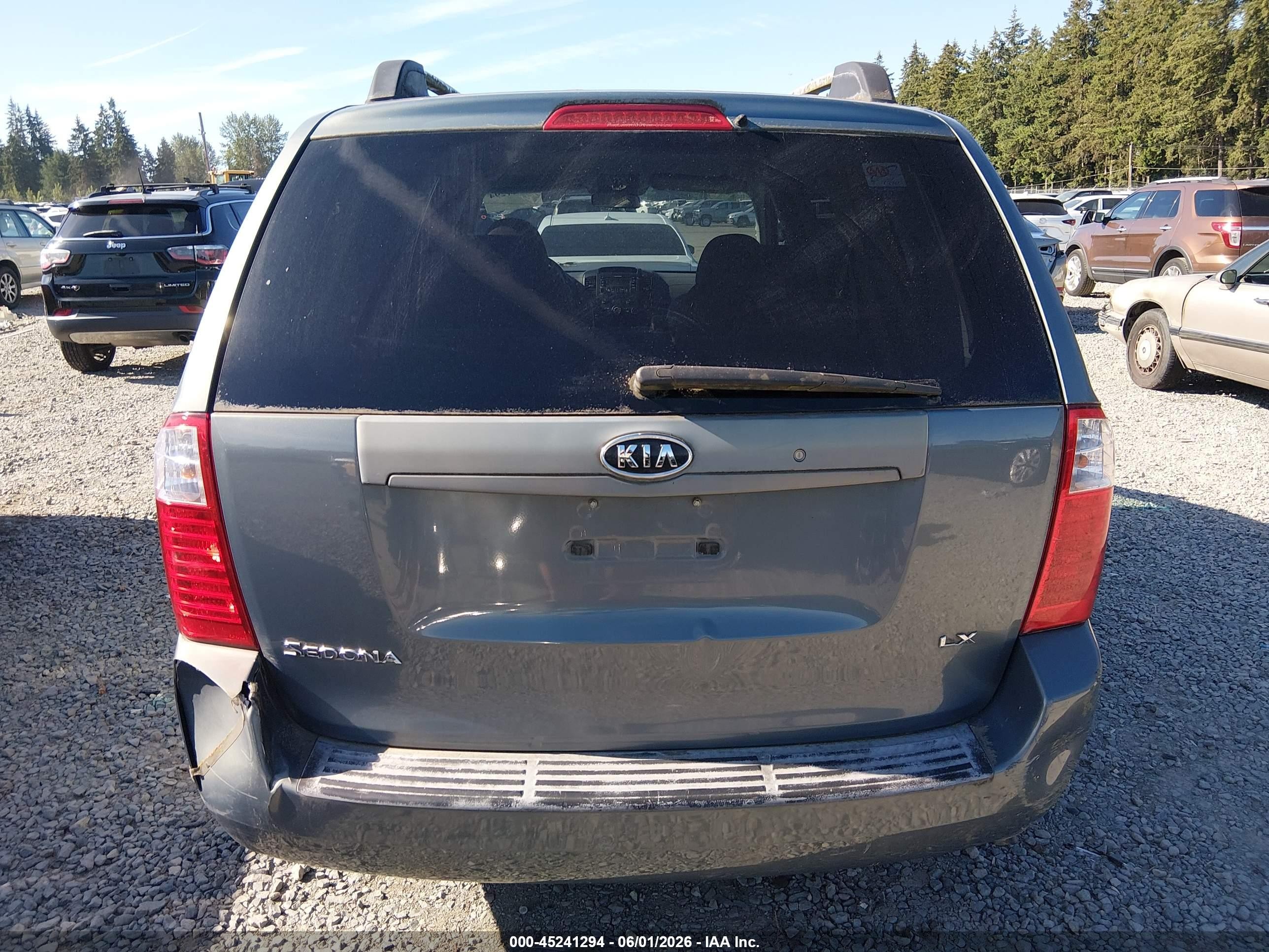 2007 Kia Sedona Lx Blue vin: KNDMB233476109341