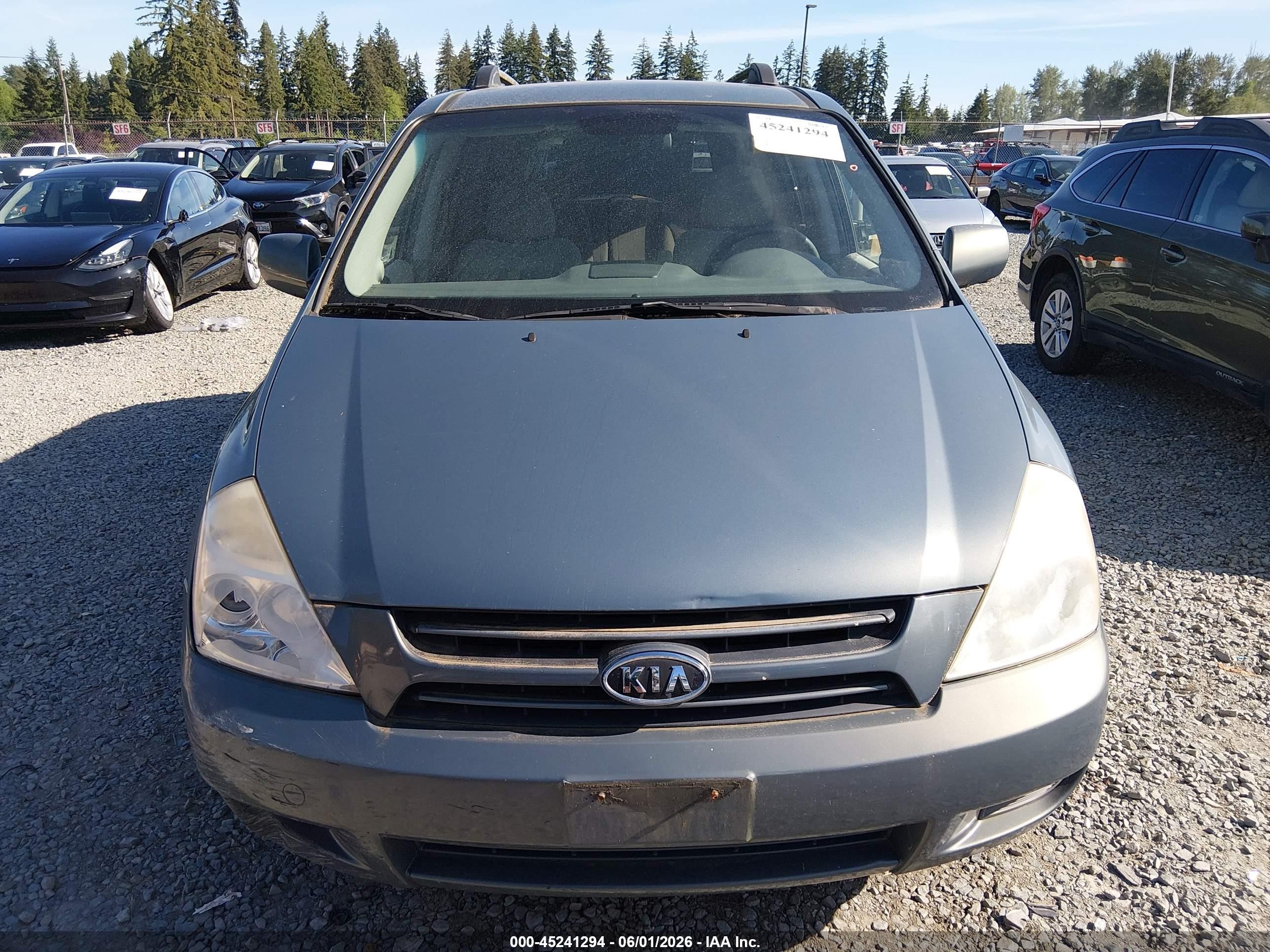 2007 Kia Sedona Lx Blue vin: KNDMB233476109341