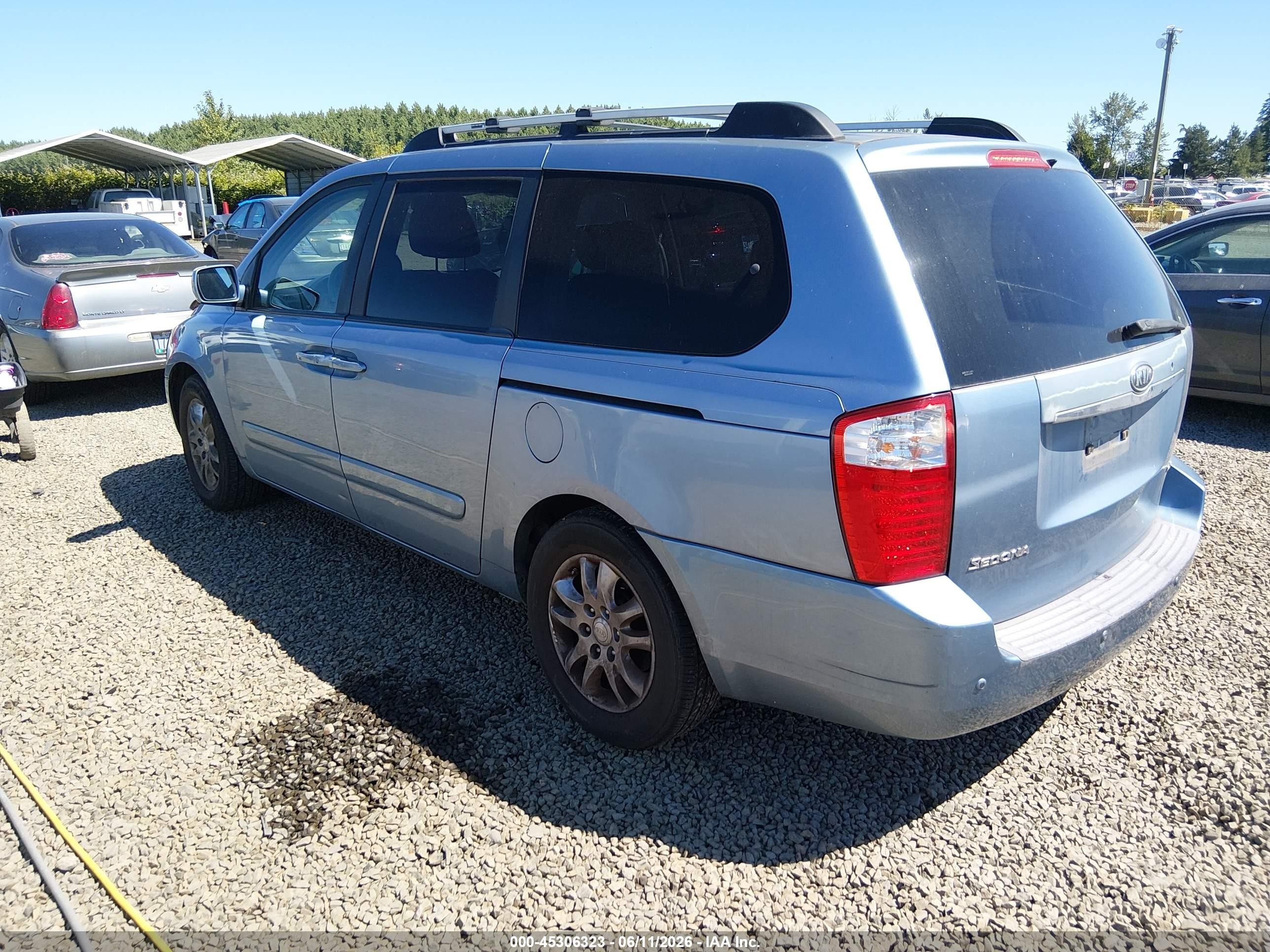 2007 Kia Sedona Ex Синий vin: KNDMB233476163979