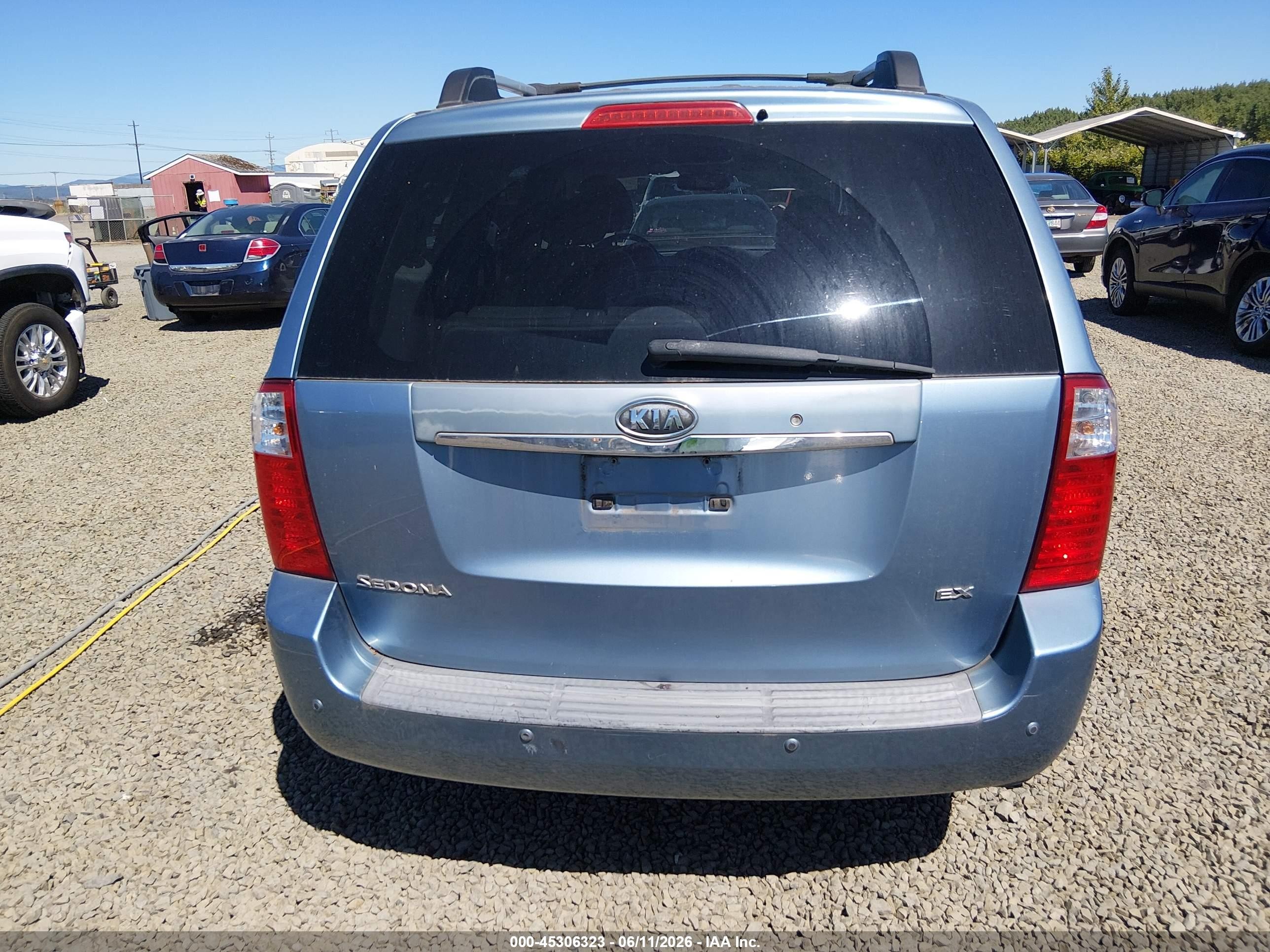 2007 Kia Sedona Ex Синий vin: KNDMB233476163979