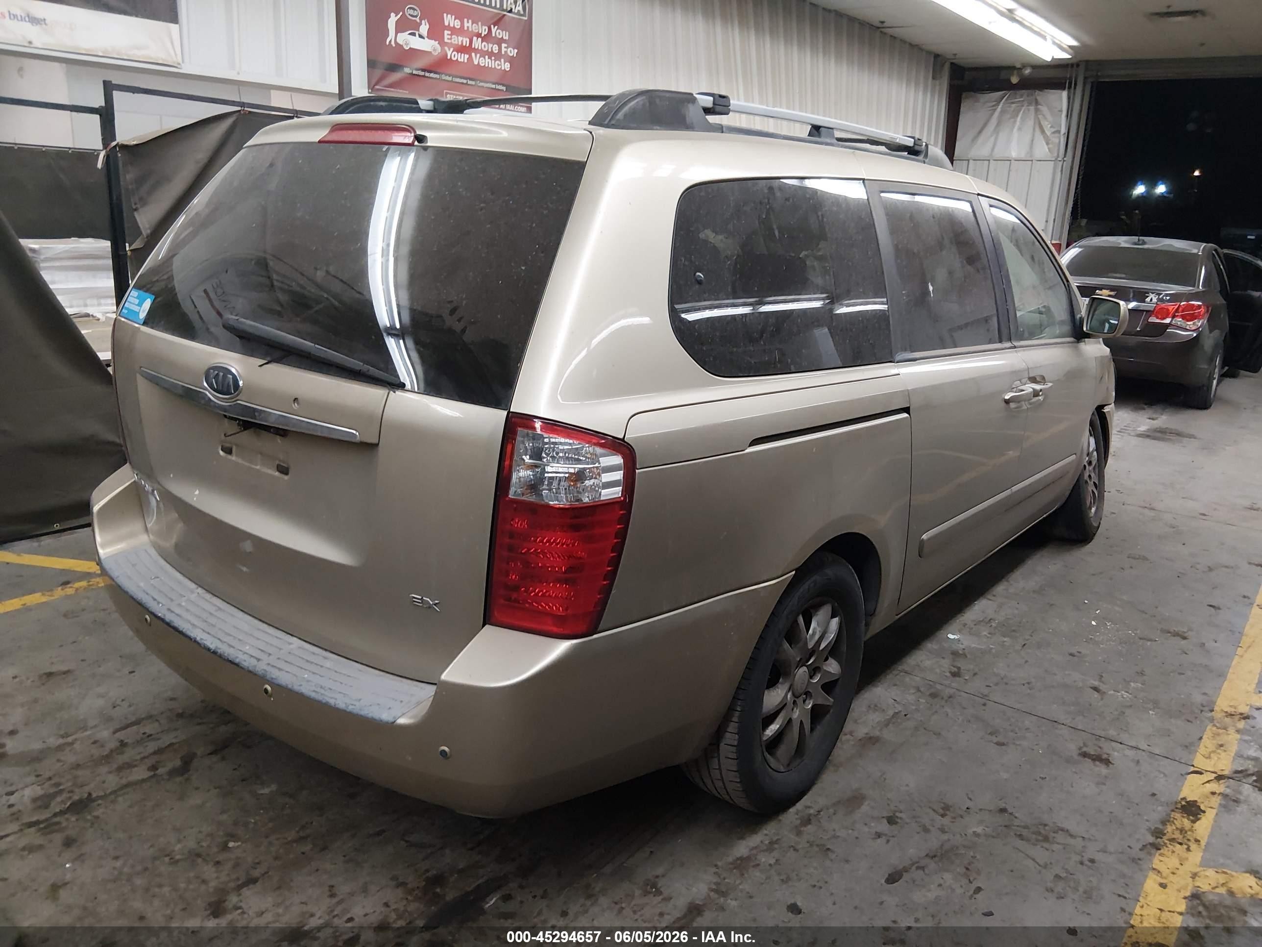 2008 Kia Sedona Ex/lx Tan vin: KNDMB233486207531