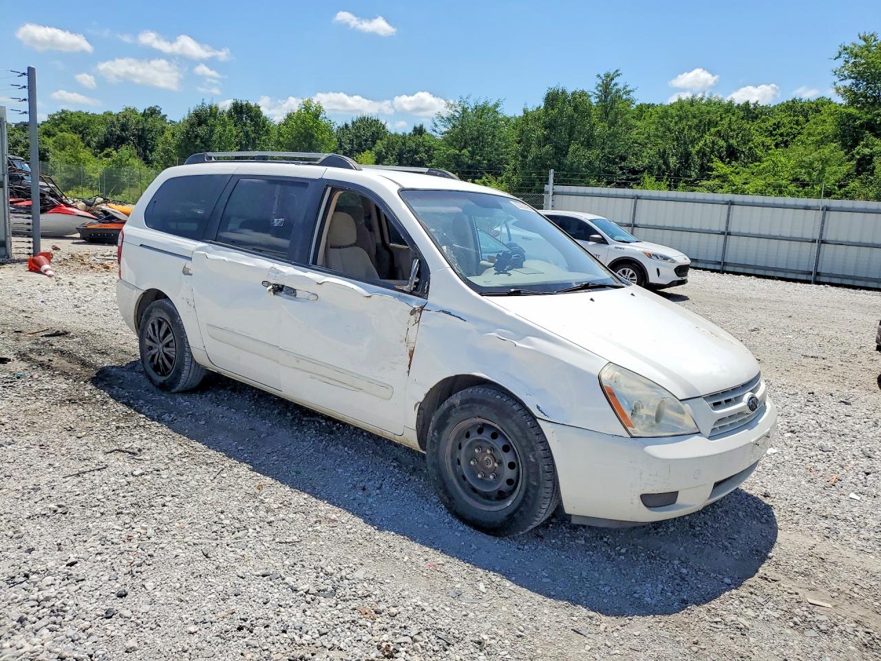 2008 Kia Sedona Lx White vin: KNDMB233486236902