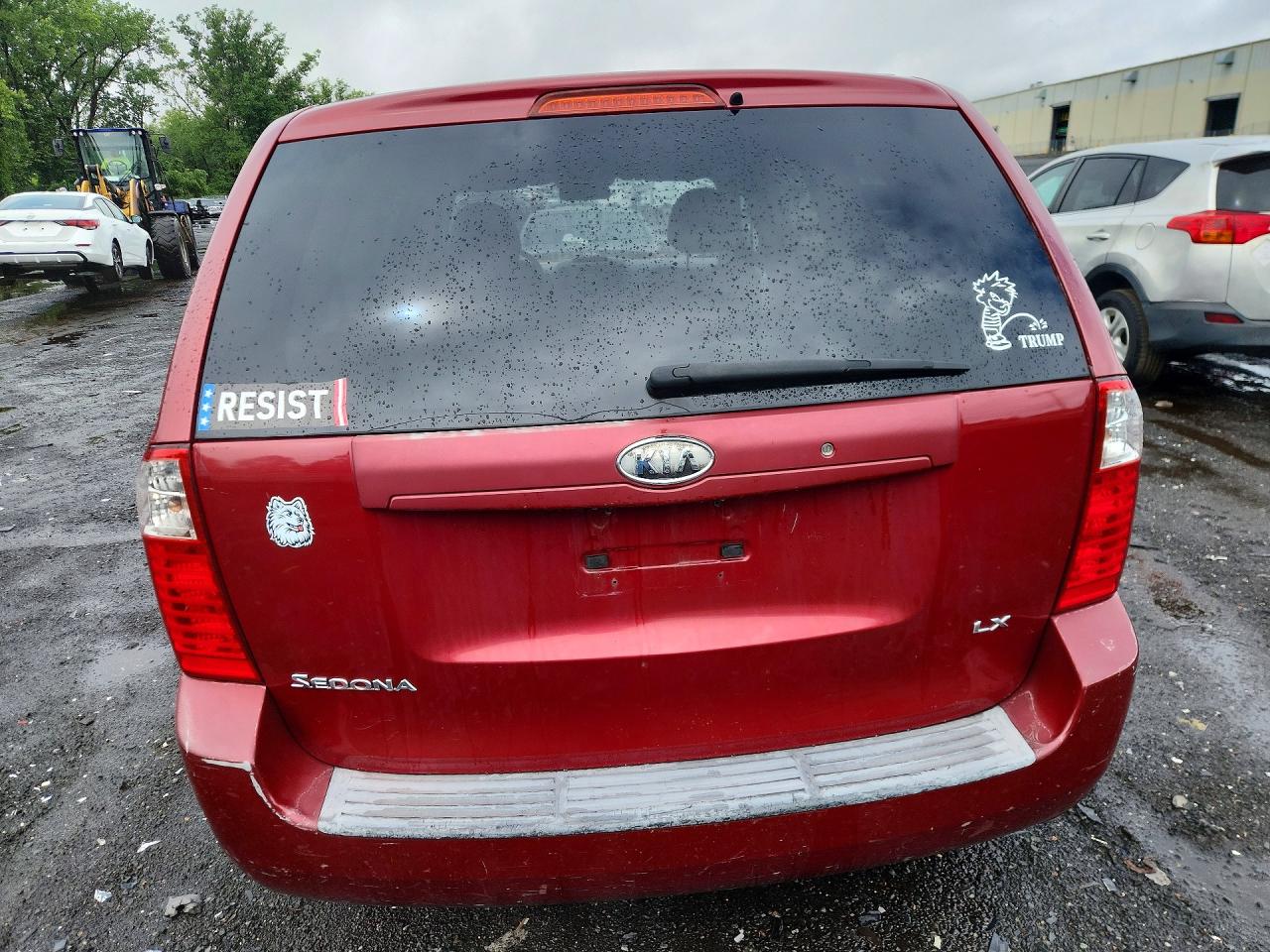 2008 Kia Sedona Lx Red vin: KNDMB233486264652