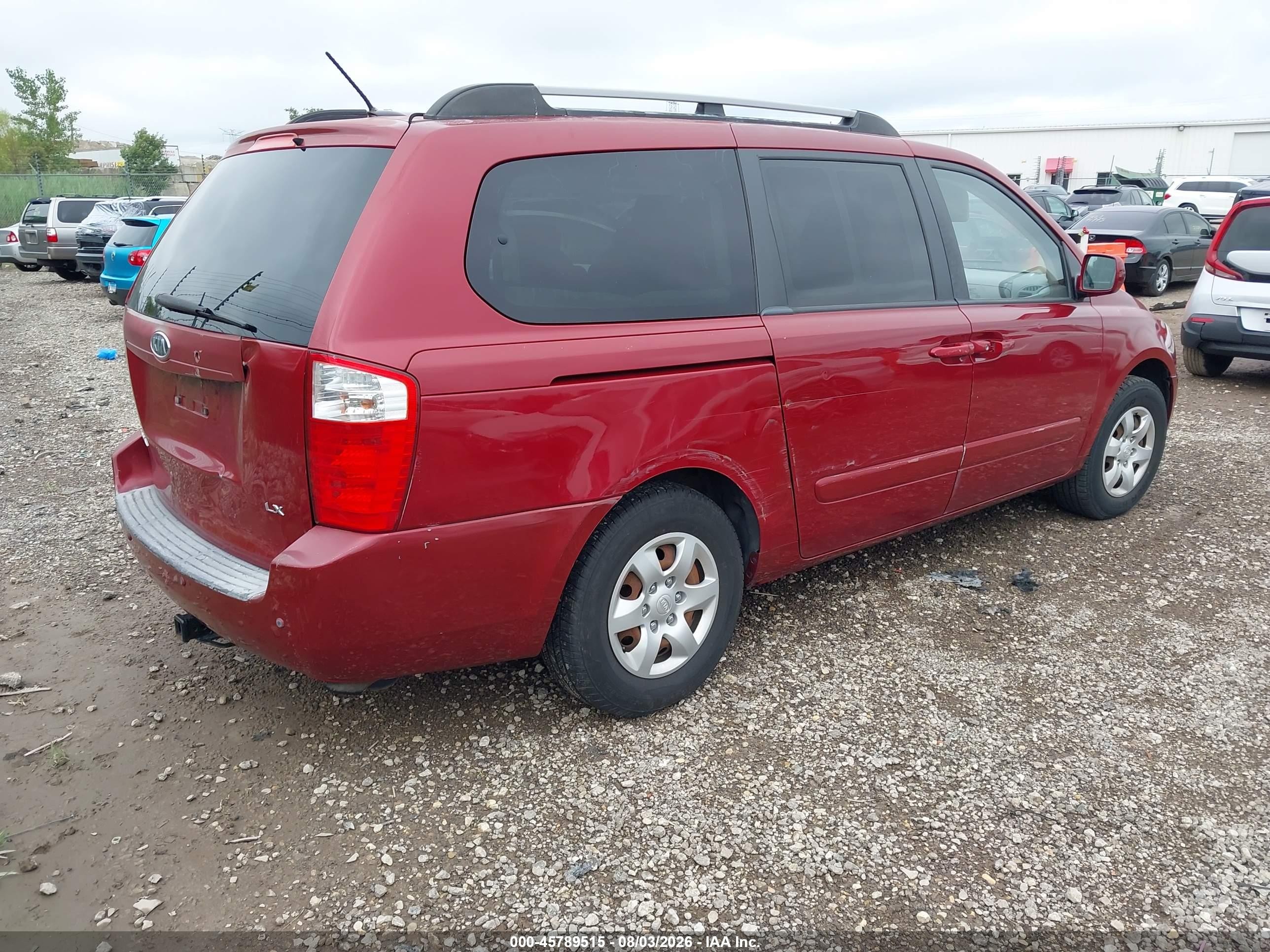 2009 Kia Sedona Lx Red vin: KNDMB233496273465