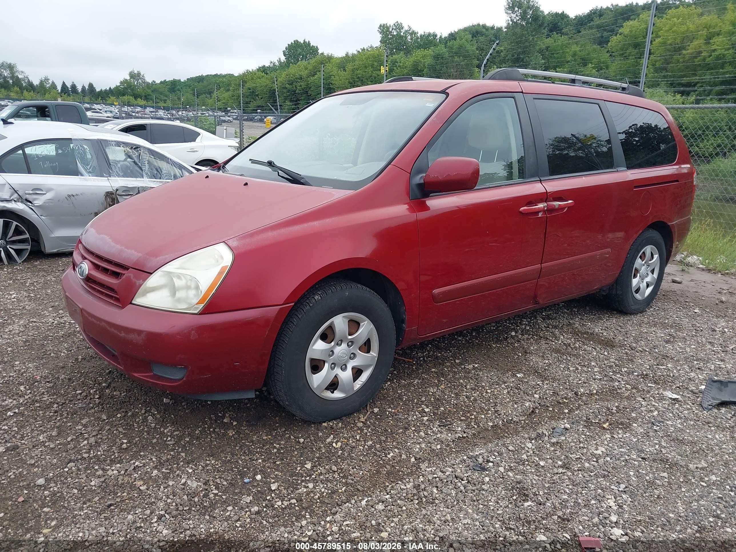 2009 Kia Sedona Lx Red vin: KNDMB233496273465