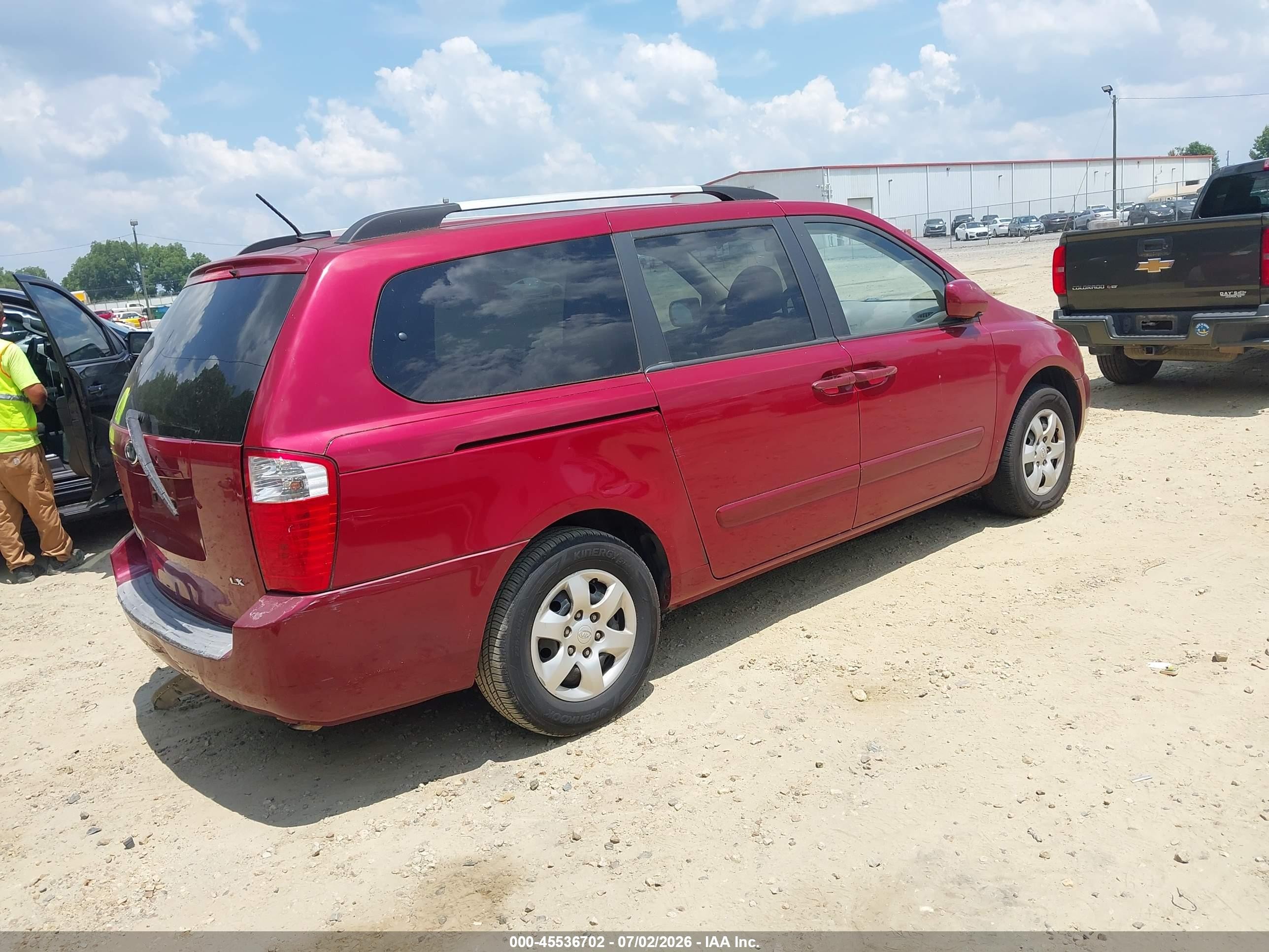 2009 Kia Sedona Lx Burgundy vin: KNDMB233496313589