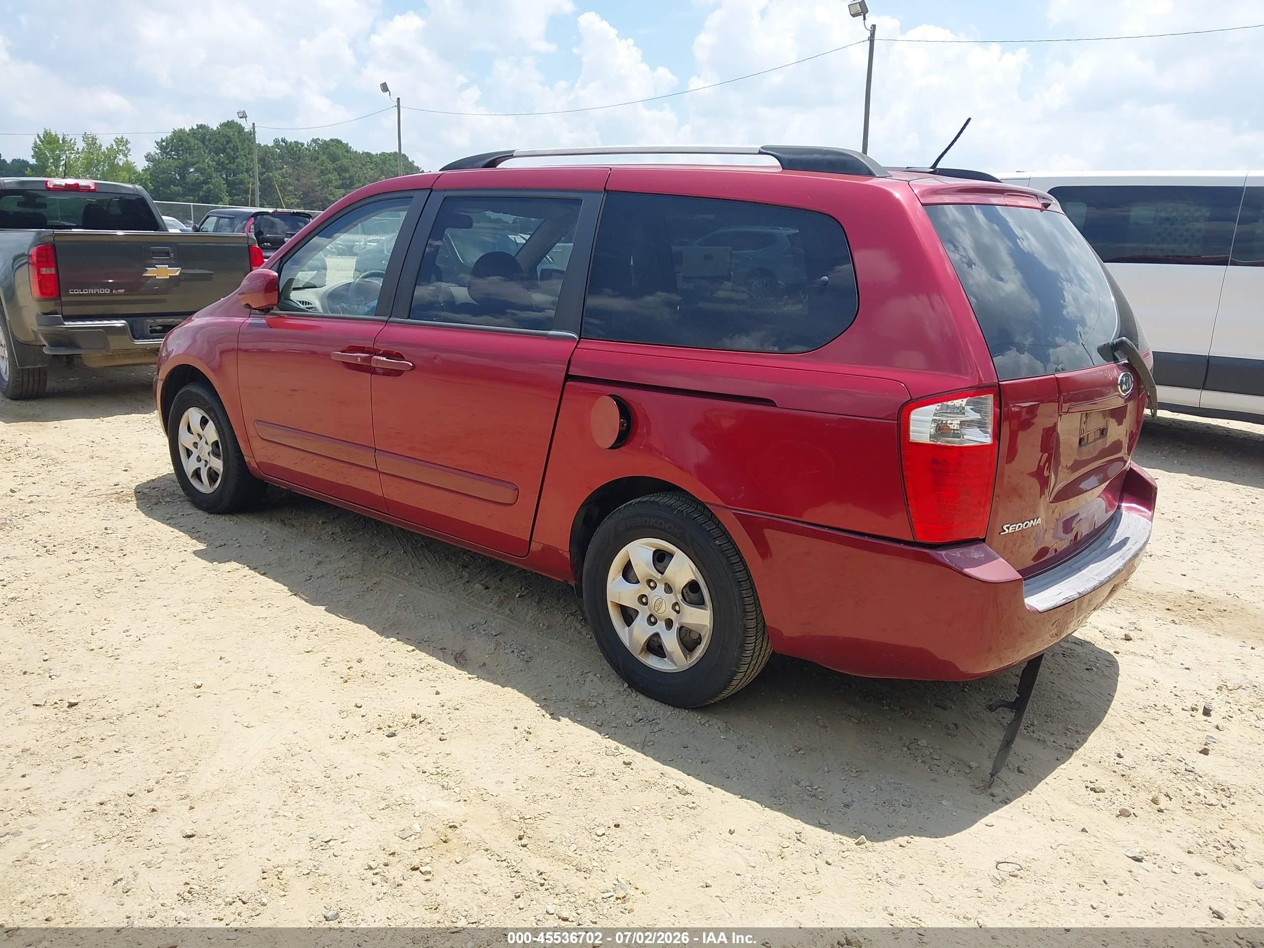 2009 Kia Sedona Lx Burgundy vin: KNDMB233496313589