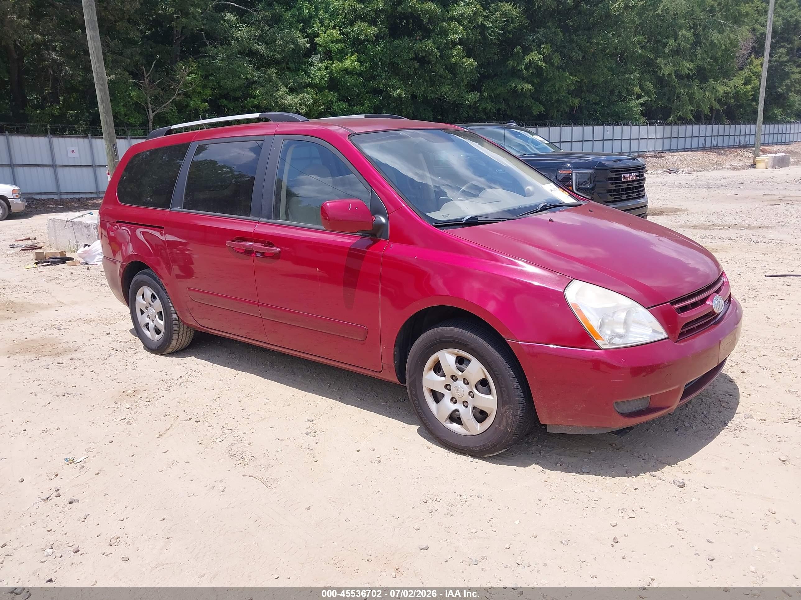 2009 Kia Sedona Lx Burgundy vin: KNDMB233496313589