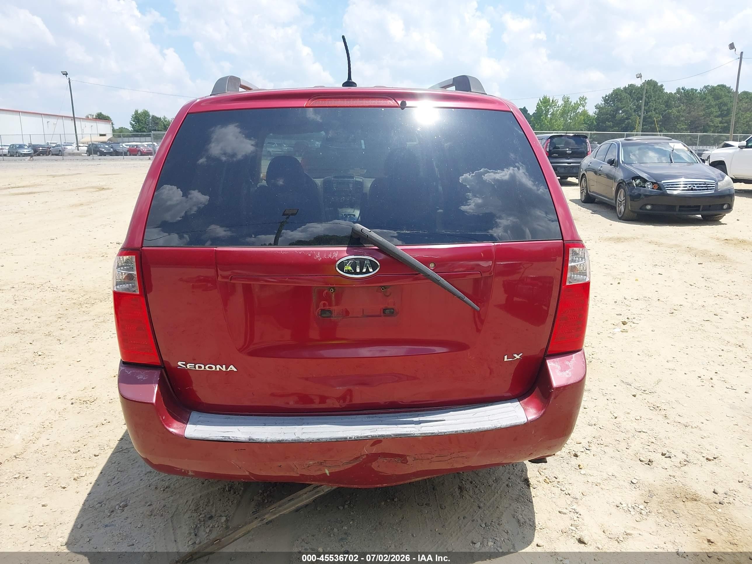 2009 Kia Sedona Lx Burgundy vin: KNDMB233496313589