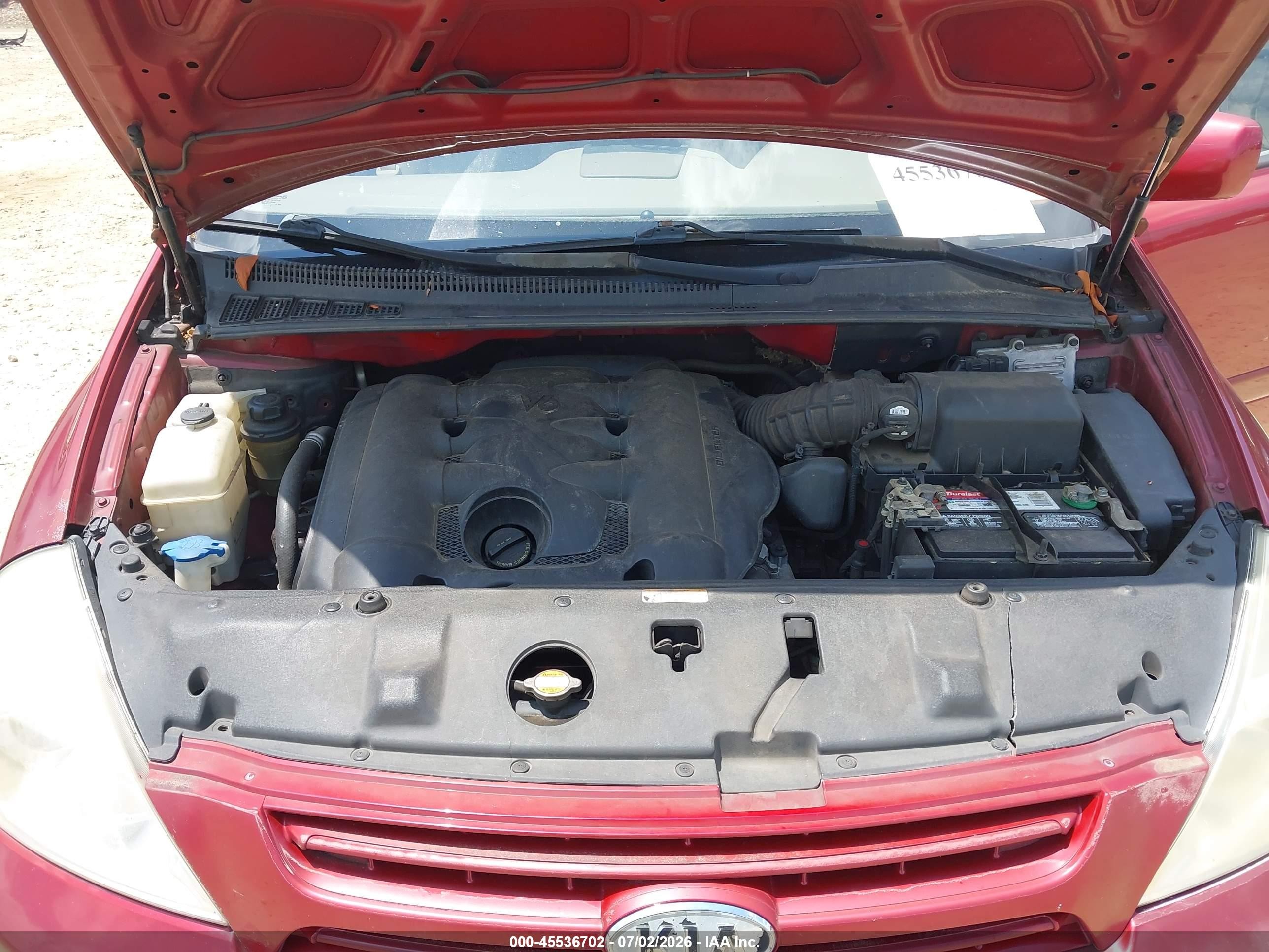 2009 Kia Sedona Lx Burgundy vin: KNDMB233496313589