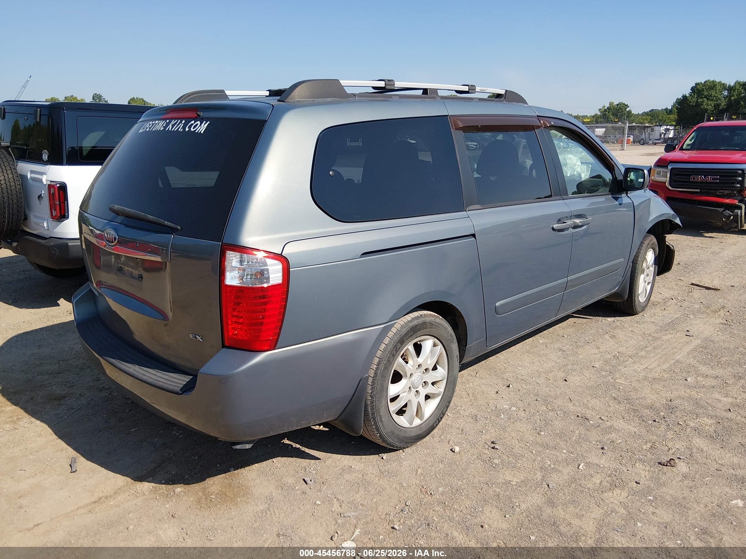 2007 Kia Sedona Ex Gray vin: KNDMB233576180046