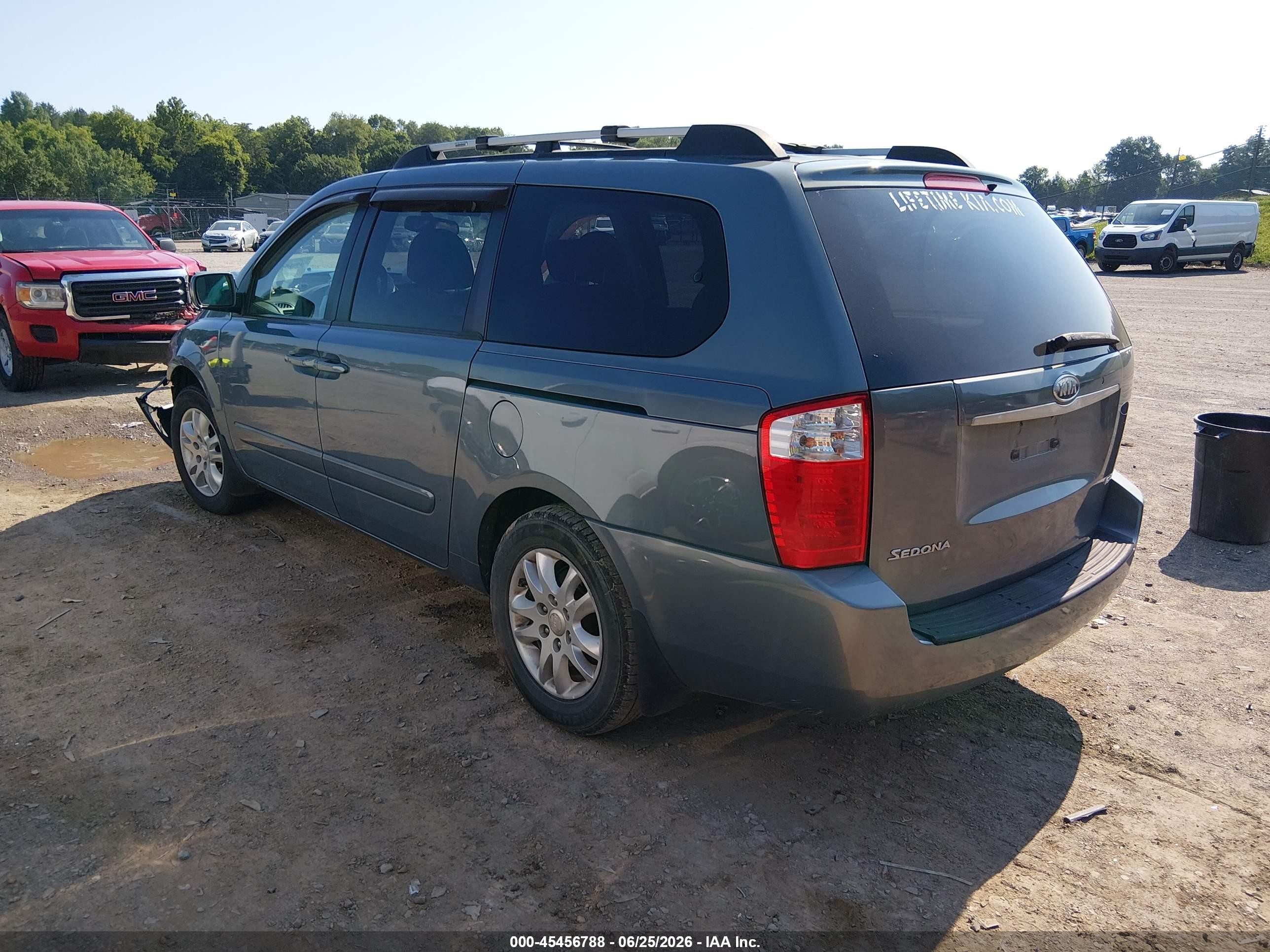2007 Kia Sedona Ex Gray vin: KNDMB233576180046
