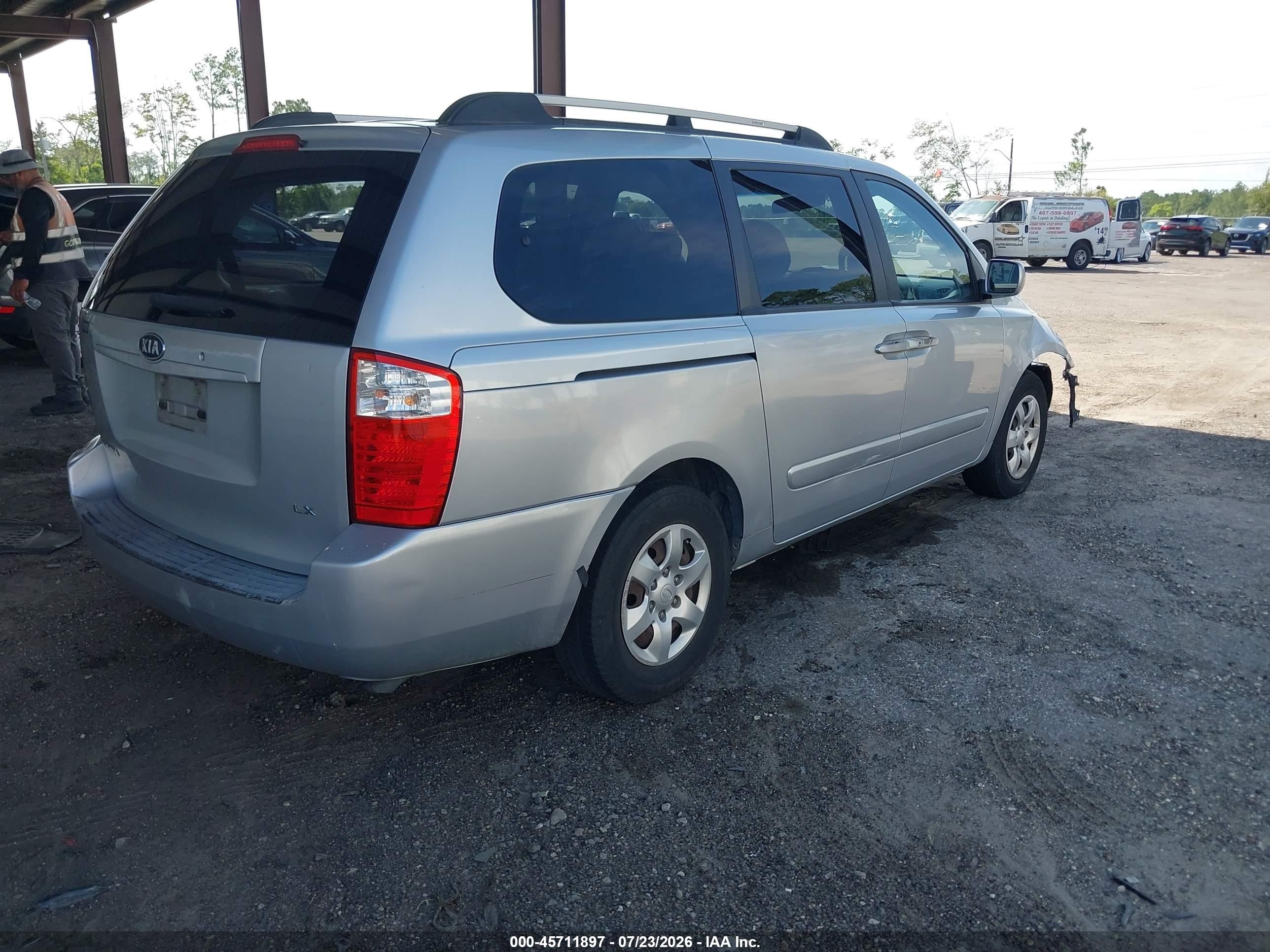 2008 Kia Sedona Lx Silver vin: KNDMB233586220708