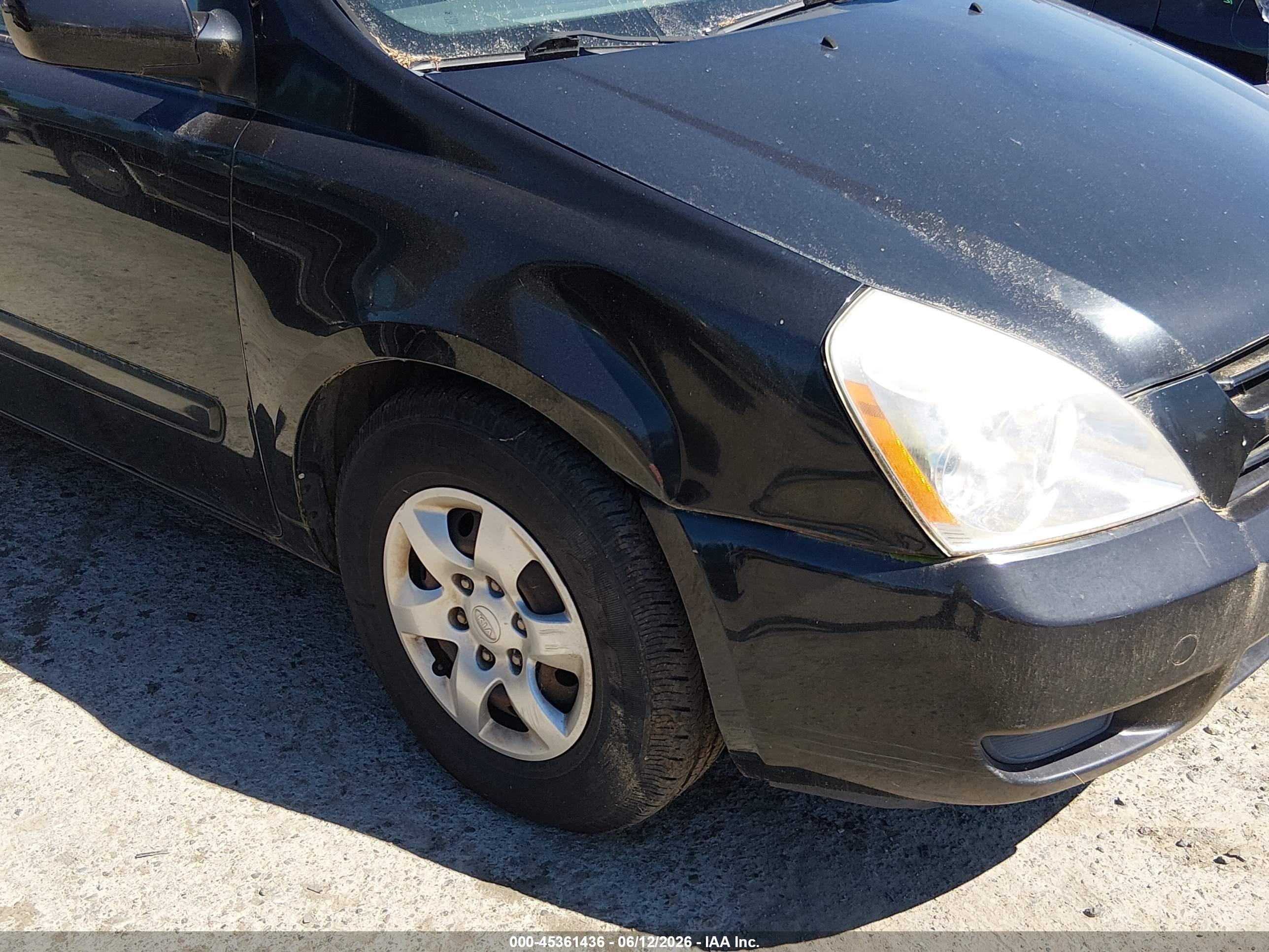 2008 Kia Sedona Lx Black vin: KNDMB233586229344