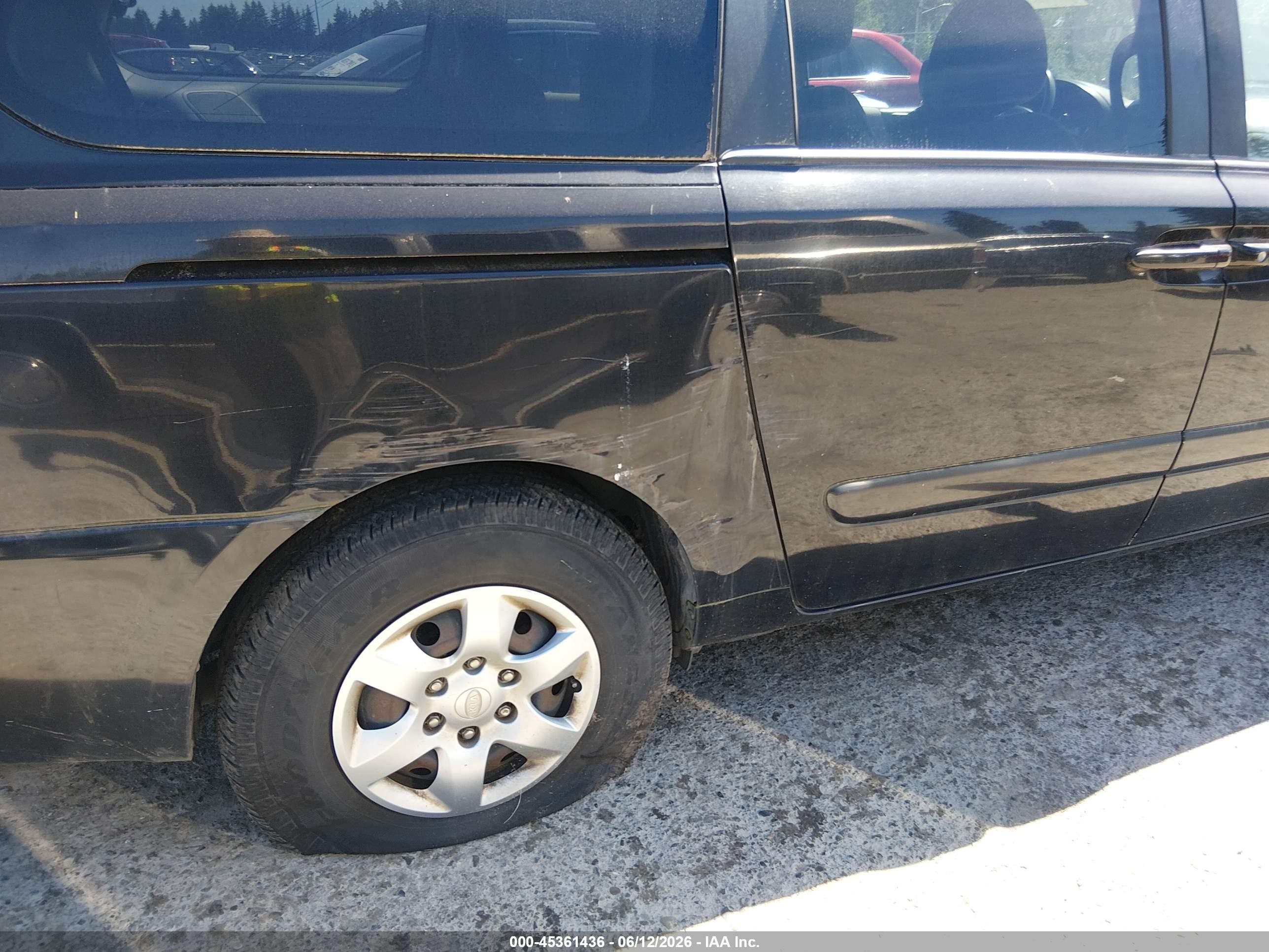 2008 Kia Sedona Lx Black vin: KNDMB233586229344