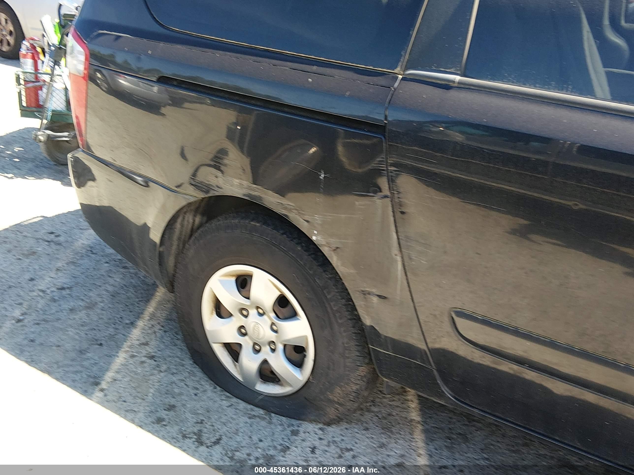 2008 Kia Sedona Lx Black vin: KNDMB233586229344