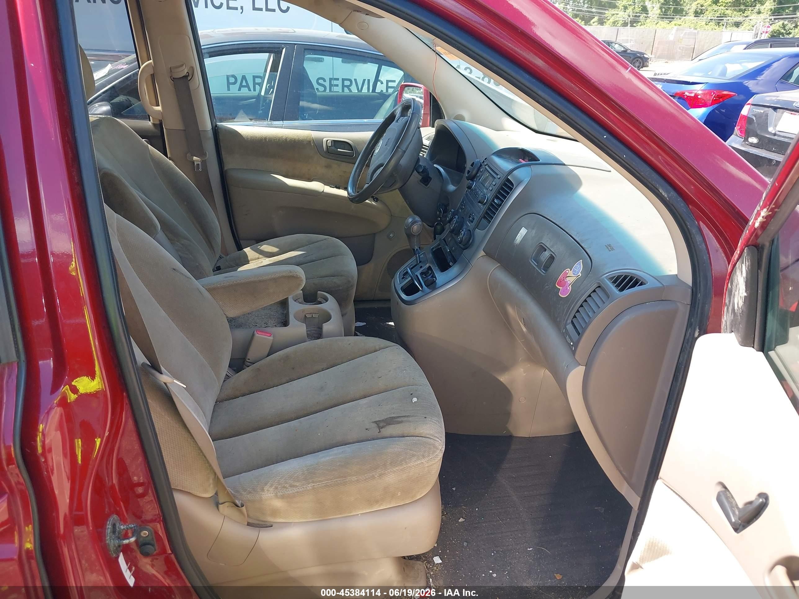 2008 Kia Sedona Ex Red vin: KNDMB233586248833