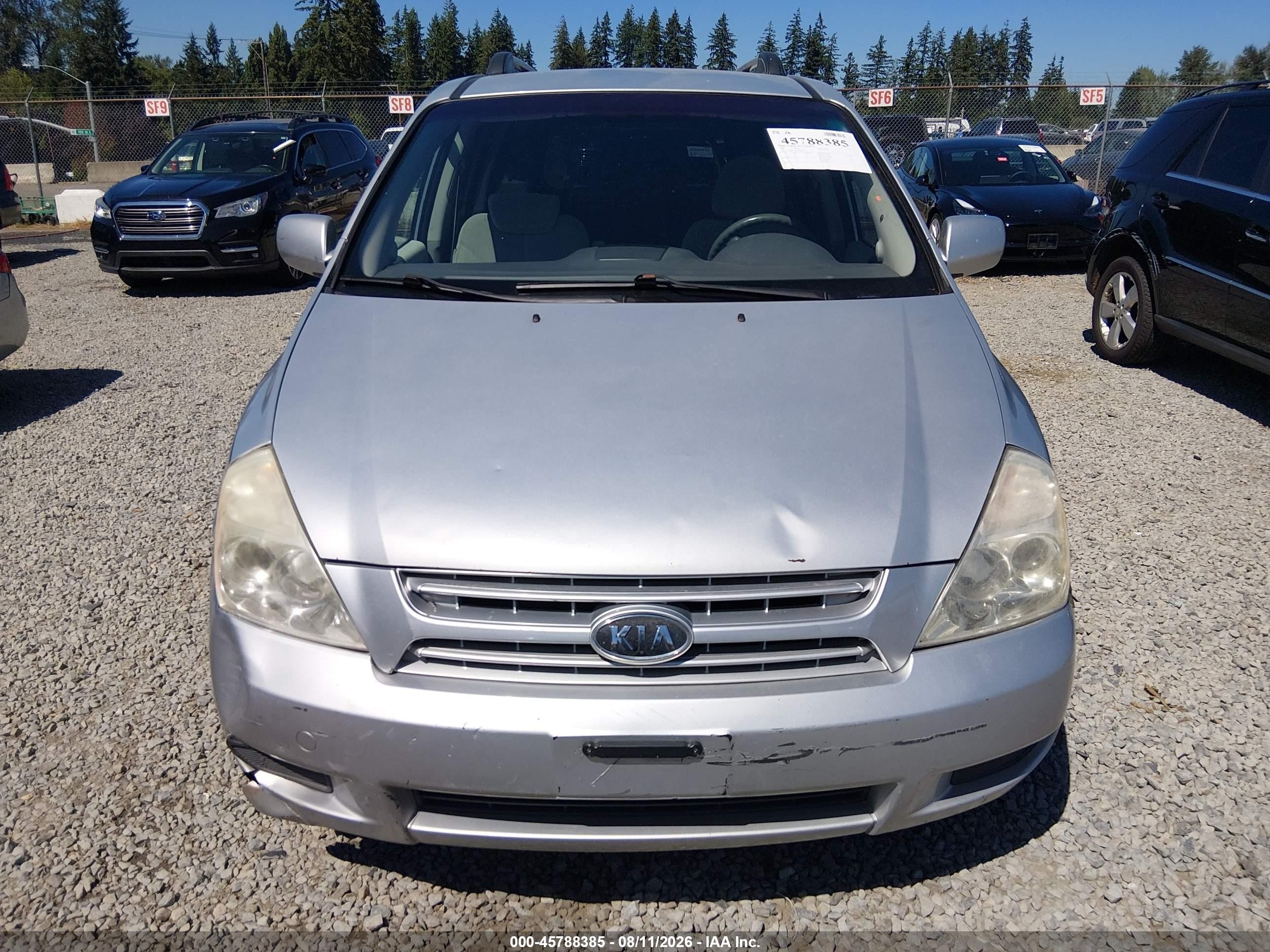 2008 Kia Sedona Lx Silver vin: KNDMB233586266930