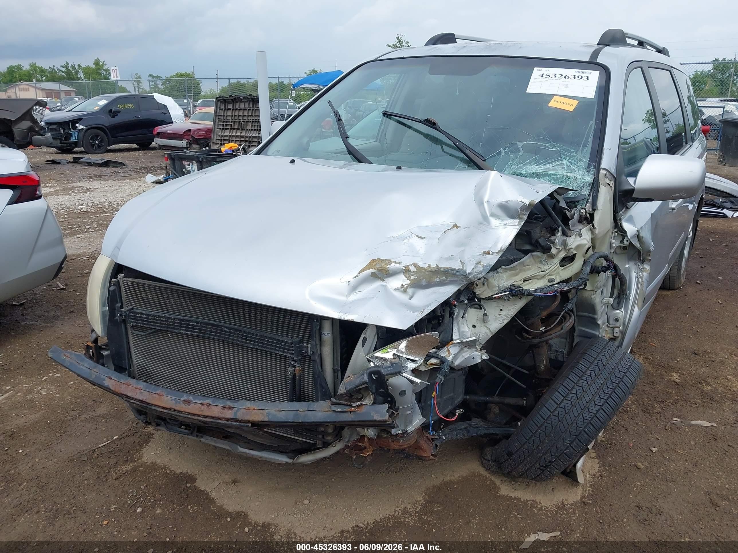 2006 Kia Sedona Ex/lx Silver vin: KNDMB233666033295