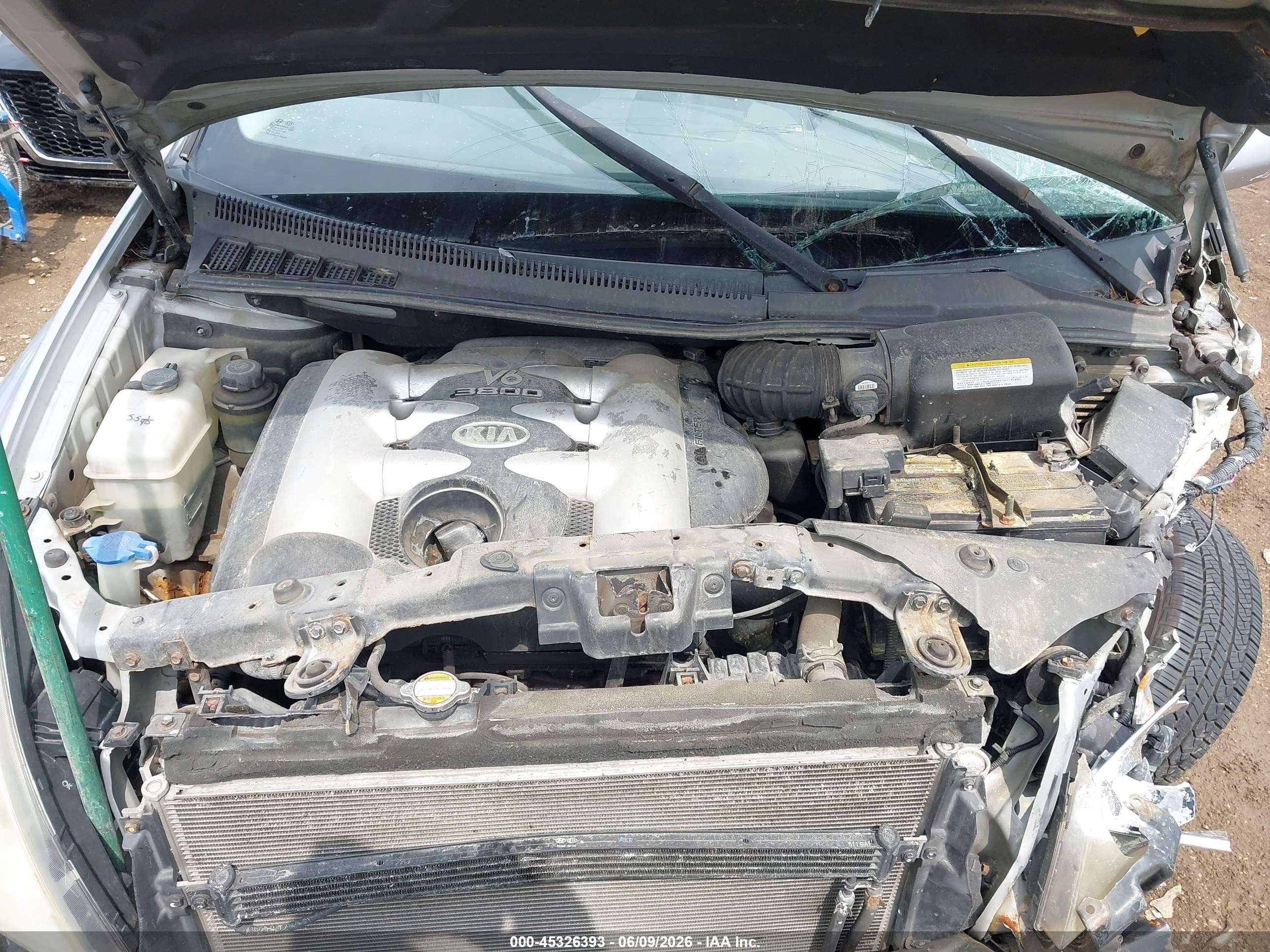 2006 Kia Sedona Ex/lx Silver vin: KNDMB233666033295