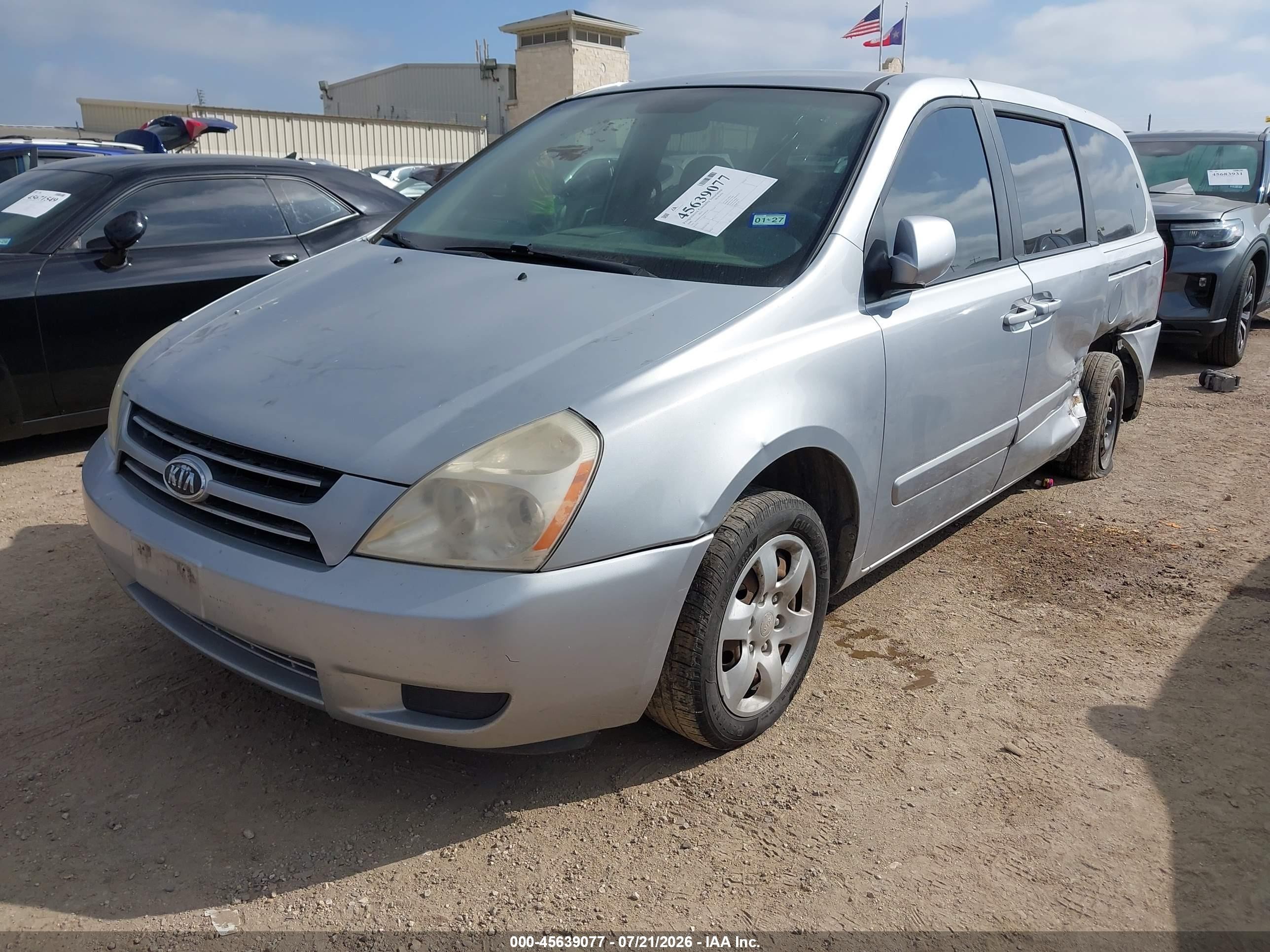 2006 Kia Sedona Ex/lx Silver vin: KNDMB233666041266