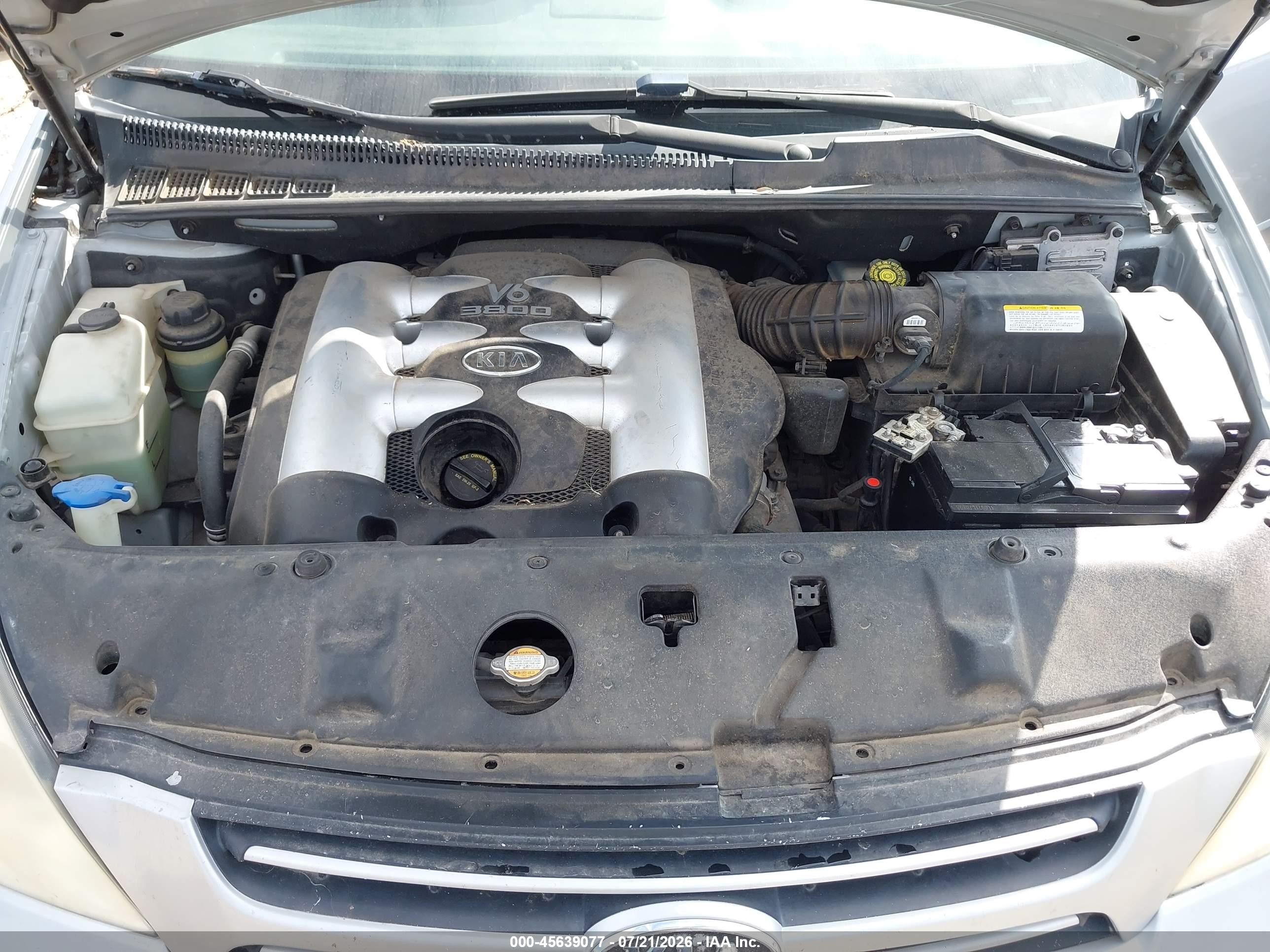 2006 Kia Sedona Ex/lx Silver vin: KNDMB233666041266