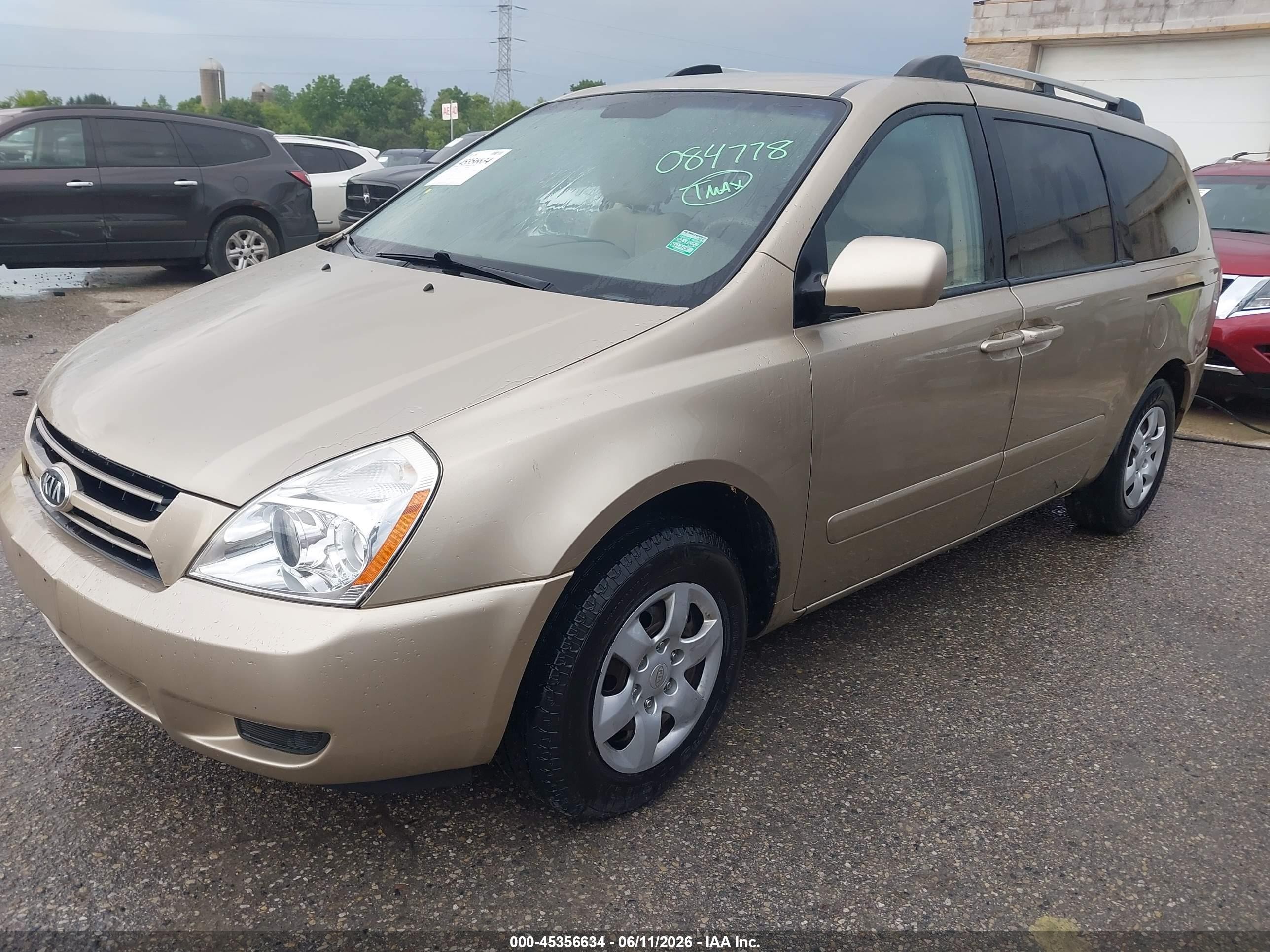 2006 Kia Sedona Ex/lx Beige vin: KNDMB233666084778