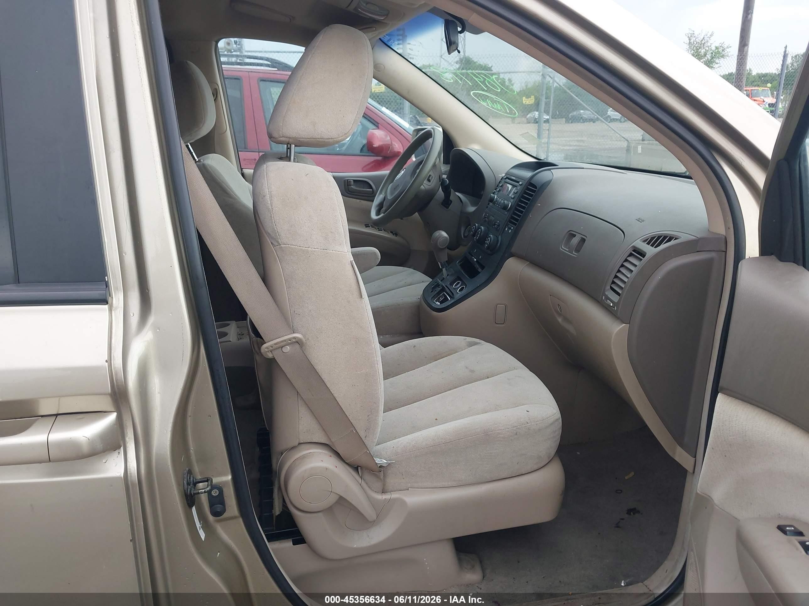 2006 Kia Sedona Ex/lx Beige vin: KNDMB233666084778