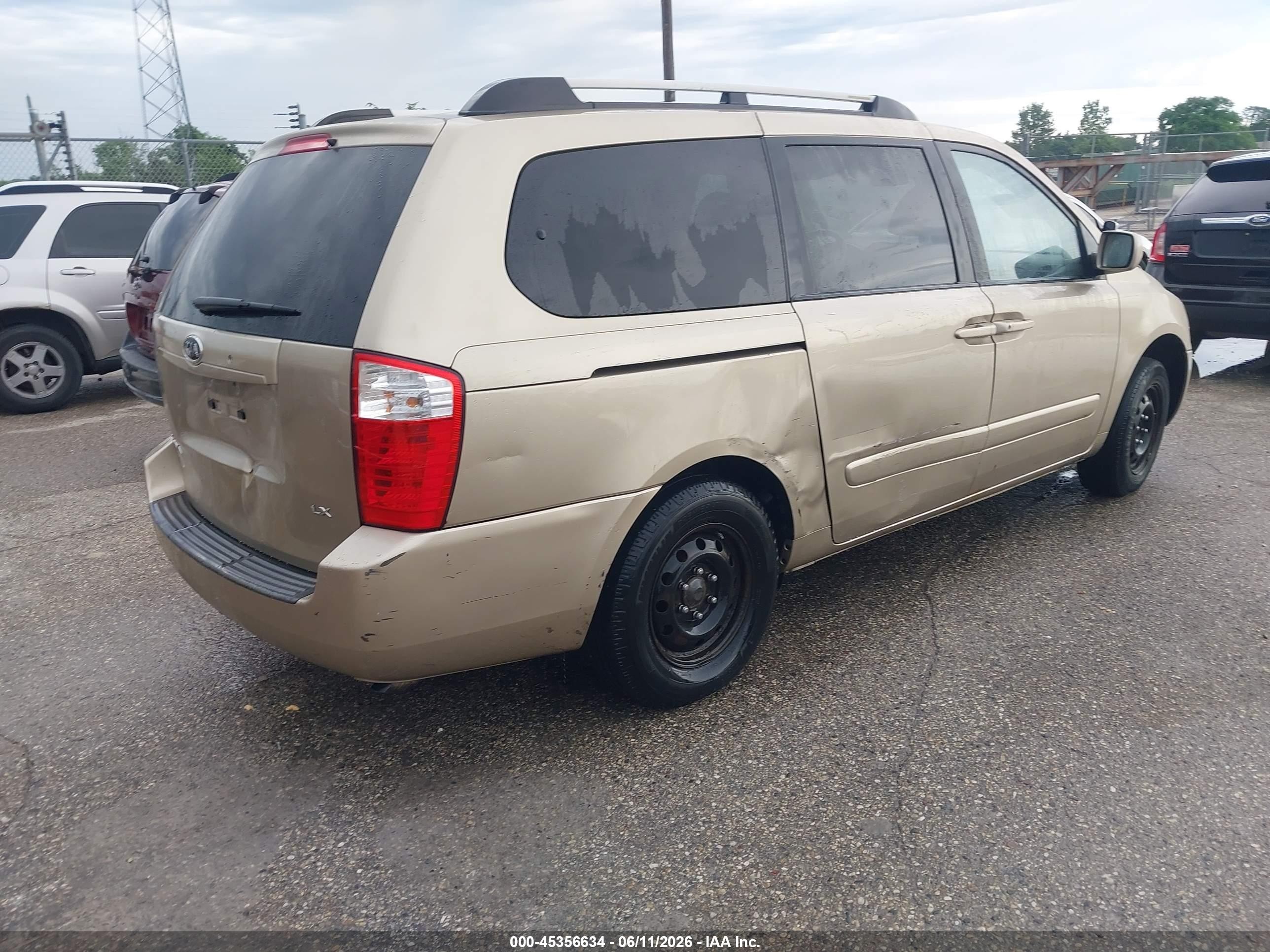 2006 Kia Sedona Ex/lx Beige vin: KNDMB233666084778
