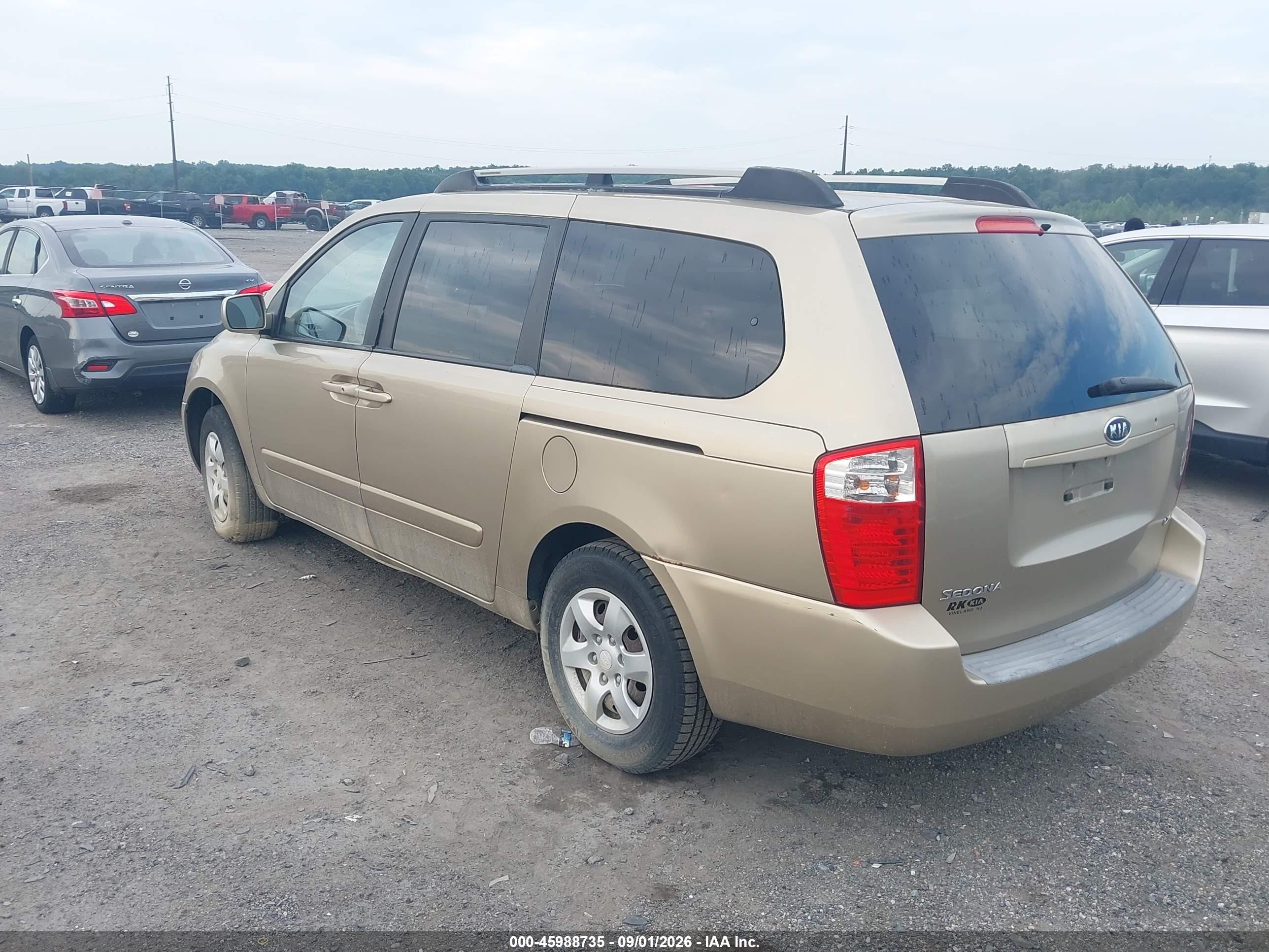 2006 Kia Sedona Ex/lx Gold vin: KNDMB233666096168