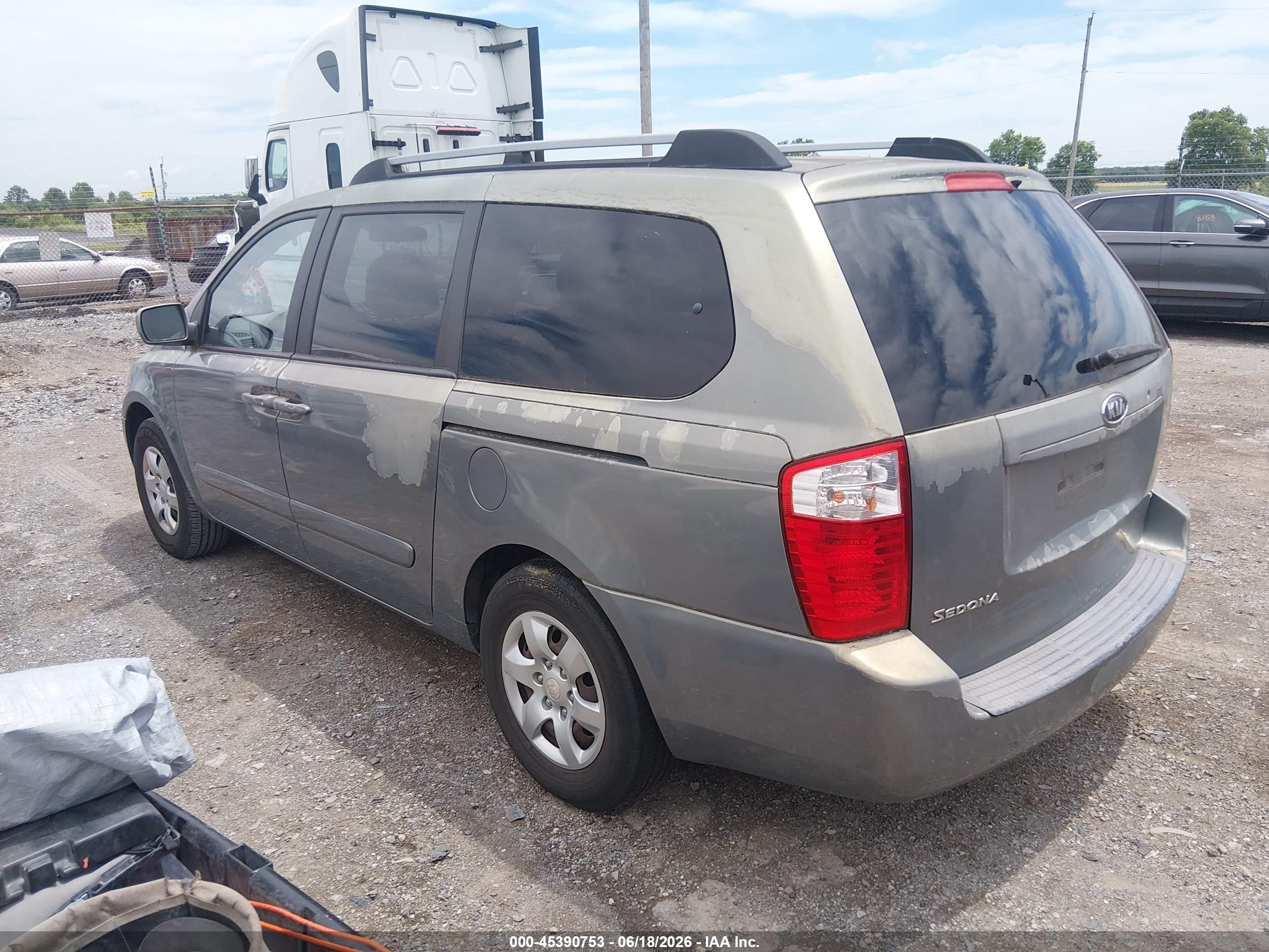2007 Kia Sedona Lx Blue vin: KNDMB233676175504