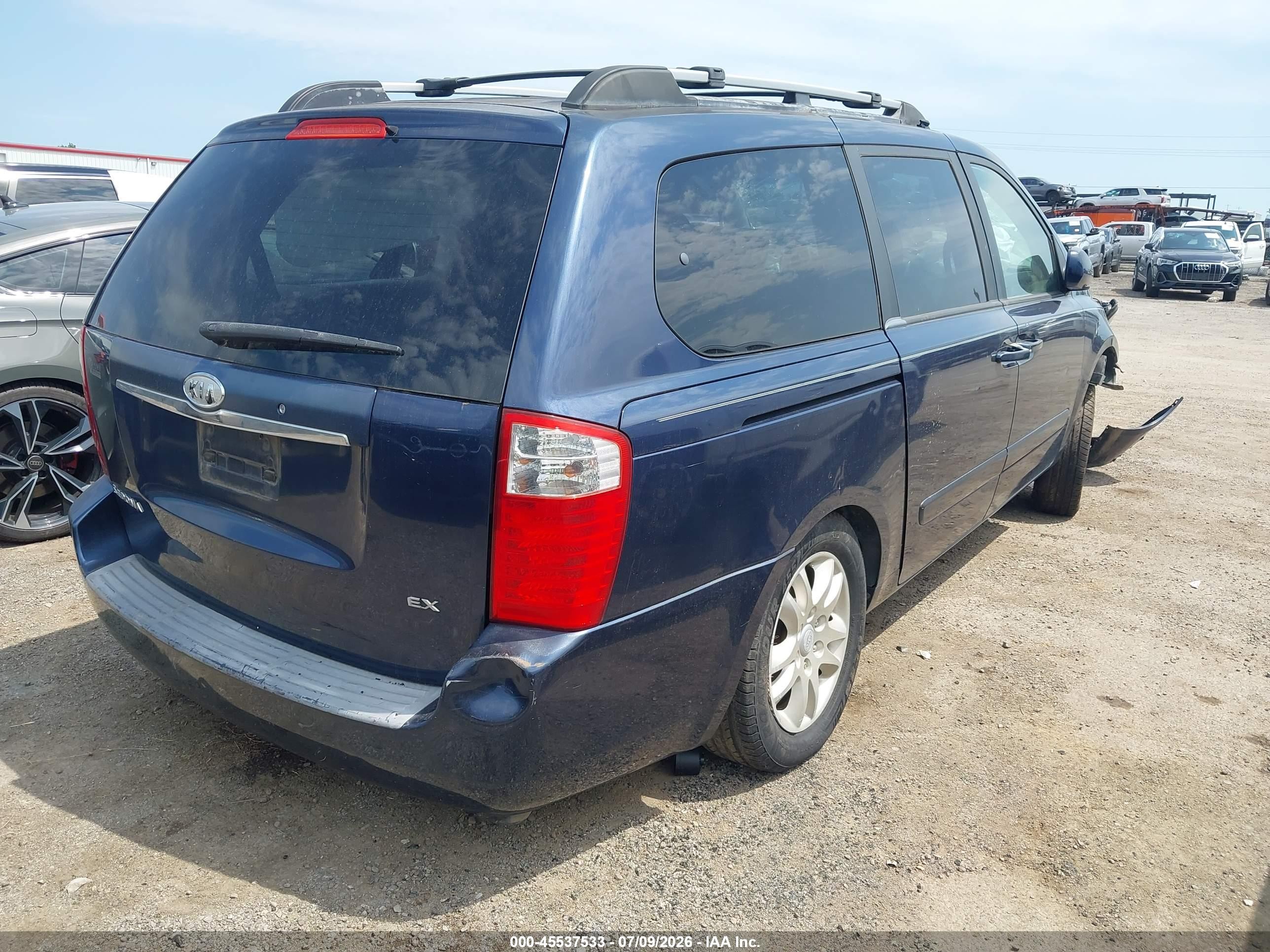 2008 Kia Sedona Ex Blue vin: KNDMB233686207577