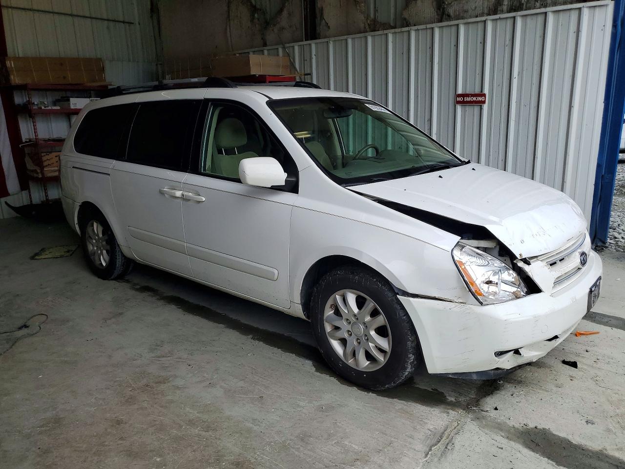 2008 Kia Sedona Lx White vin: KNDMB233686225805
