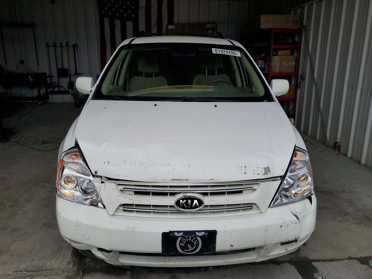 2008 Kia Sedona Lx White vin: KNDMB233686225805