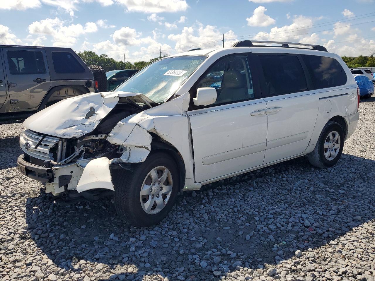 2008 Kia Sedona Lx White vin: KNDMB233686230535