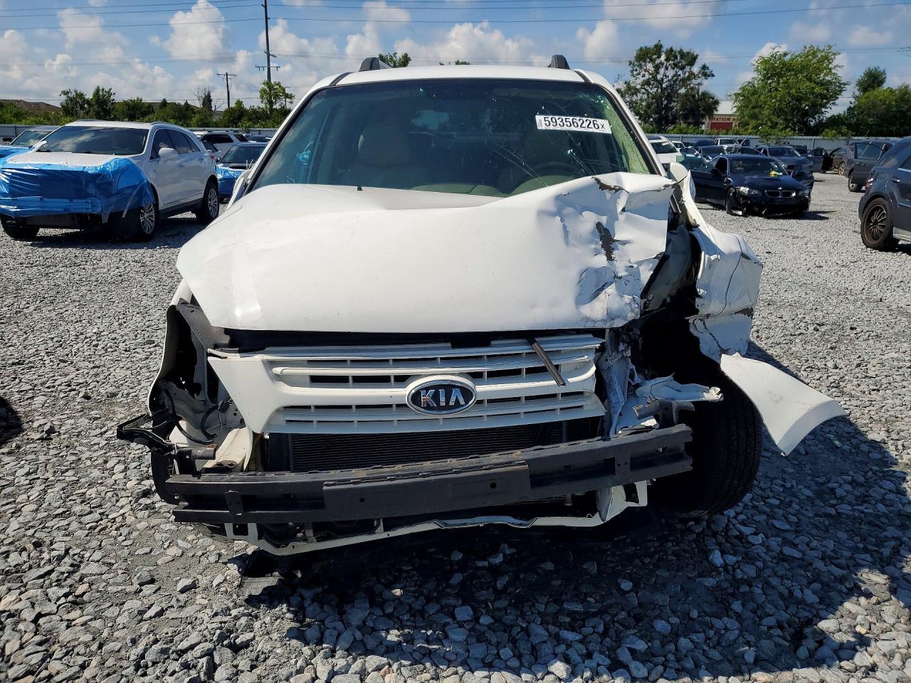 2008 Kia Sedona Lx White vin: KNDMB233686230535