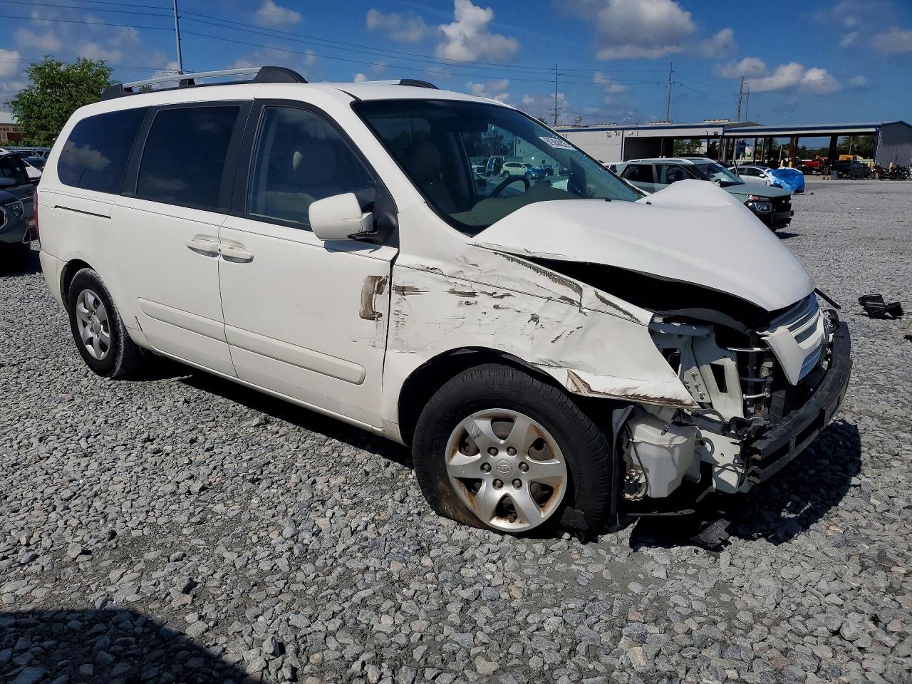 2008 Kia Sedona Lx White vin: KNDMB233686230535
