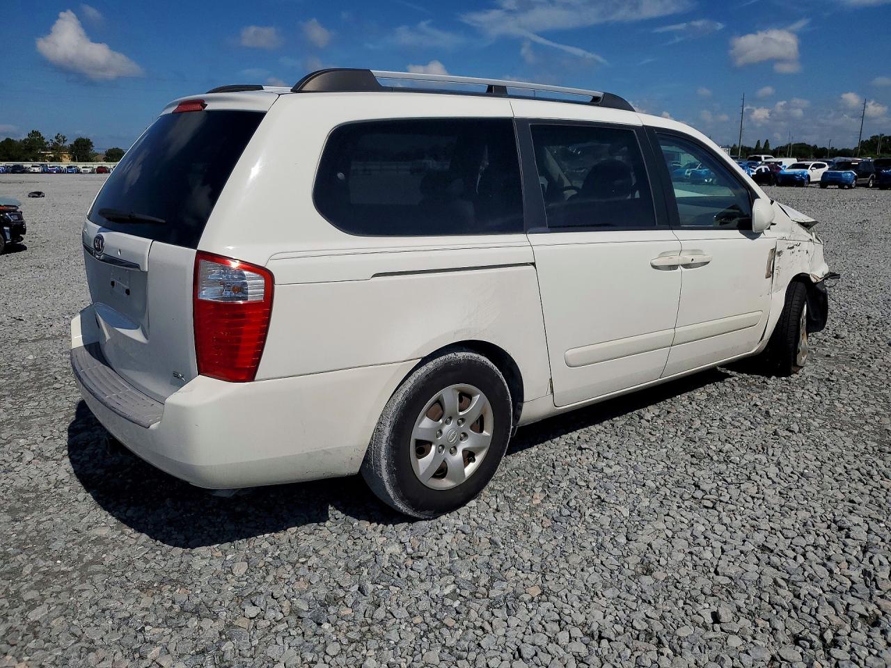 2008 Kia Sedona Lx White vin: KNDMB233686230535